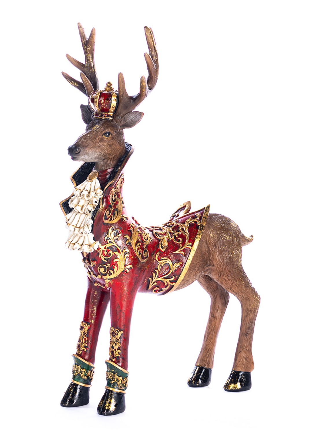 Goodwill Royaal Hert kerstornament 41 cm - voorkant ivoor