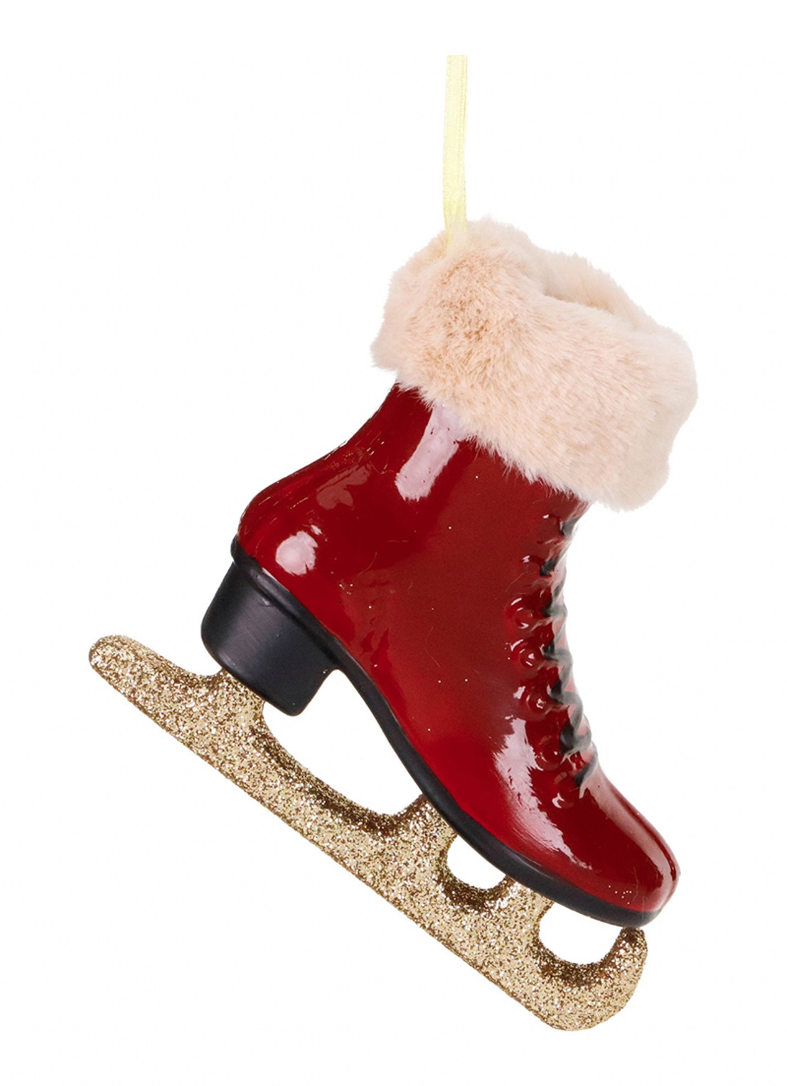 Goodwill Schaats kersthanger 12 cm - voorkant rood