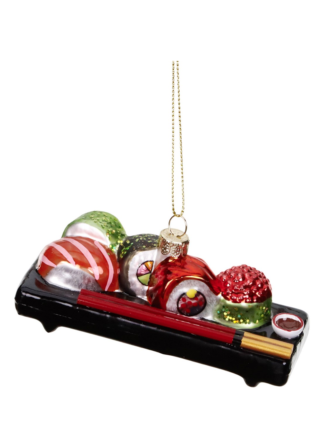 Goodwill Sushibord kersthanger 12 cm - voorkant rood