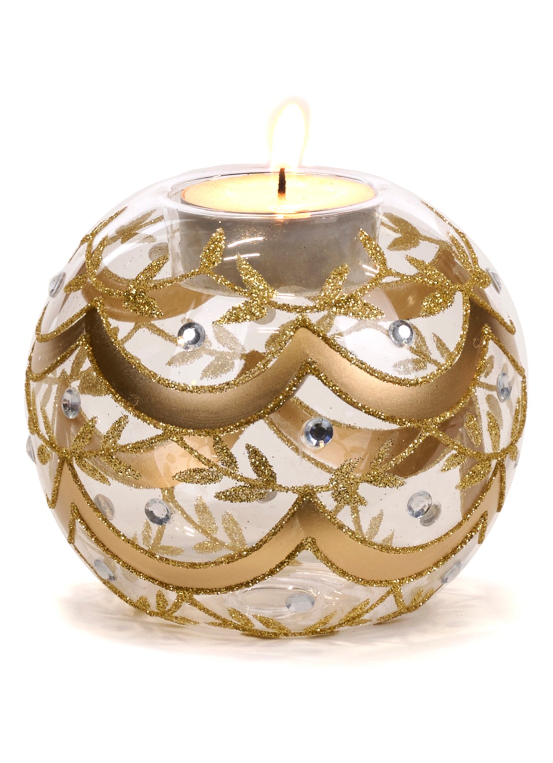 Goodwill Waxinelichthouder 10 cm - voorkant goud