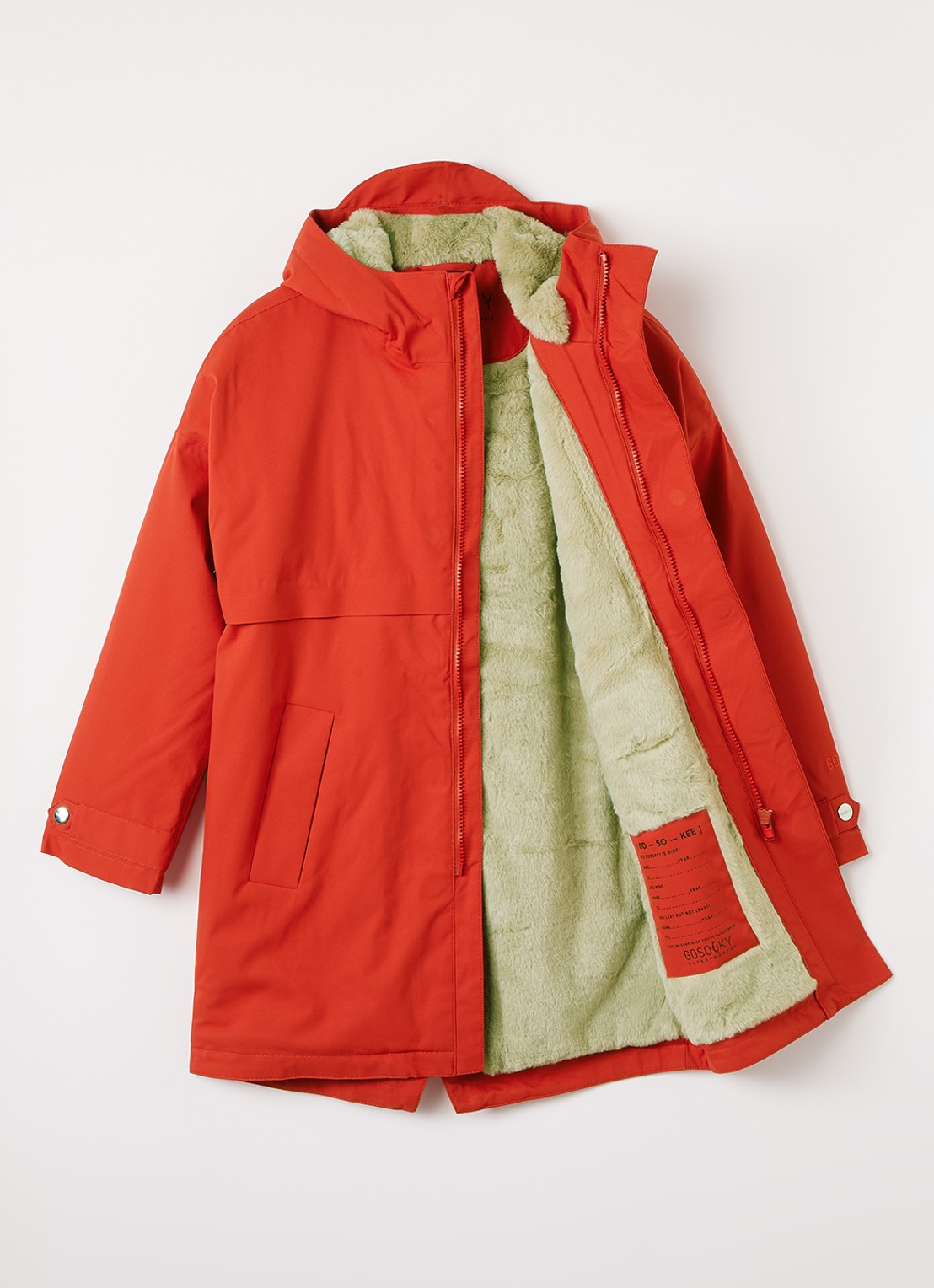 Gosoaky Desert Fox gewatteerde parka met waterafstotende coating - voorkant 3 rood