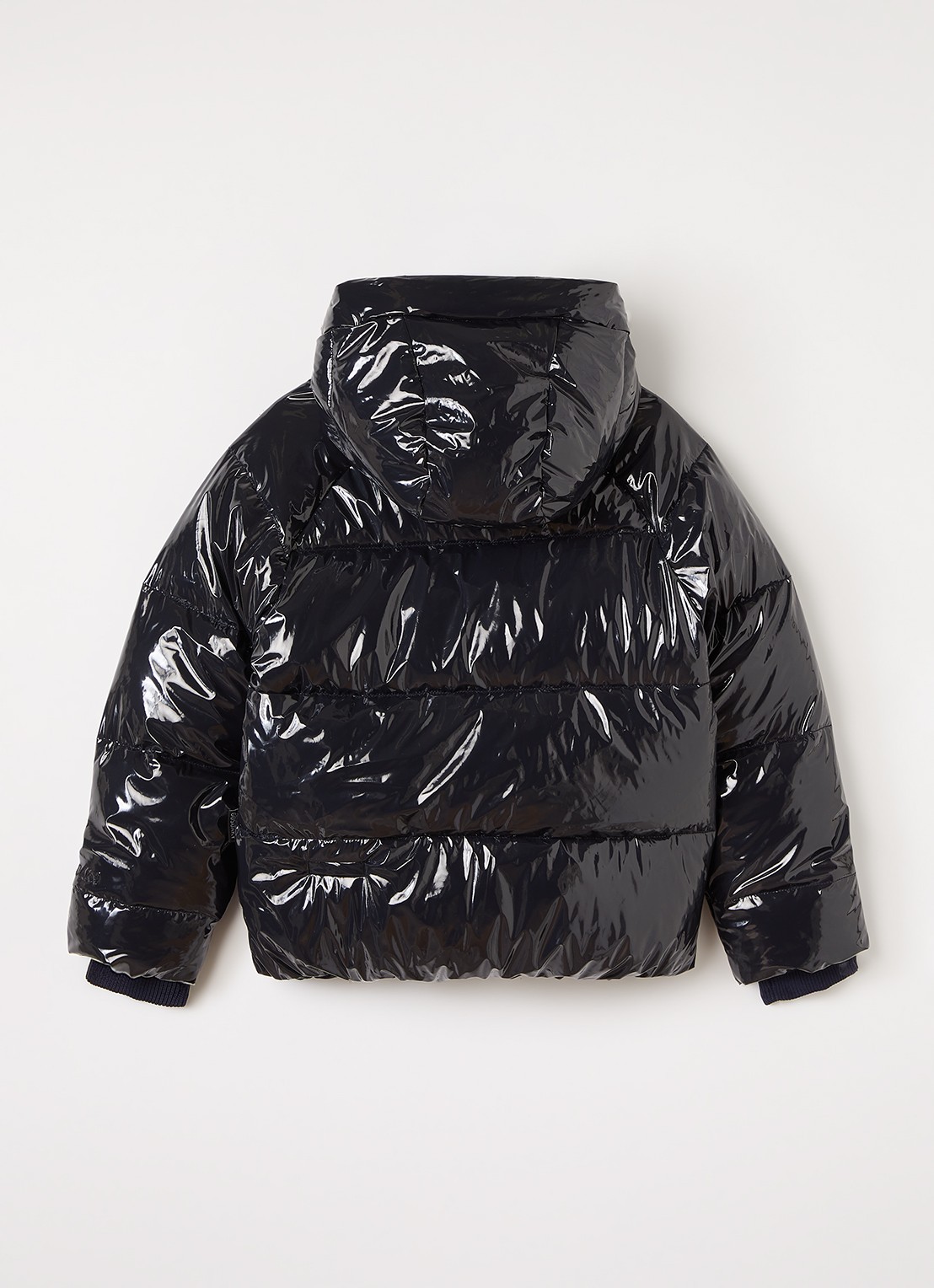 Gosoaky Flashy Dragon puffer jack met glanzende finish - achterkant donkerblauw