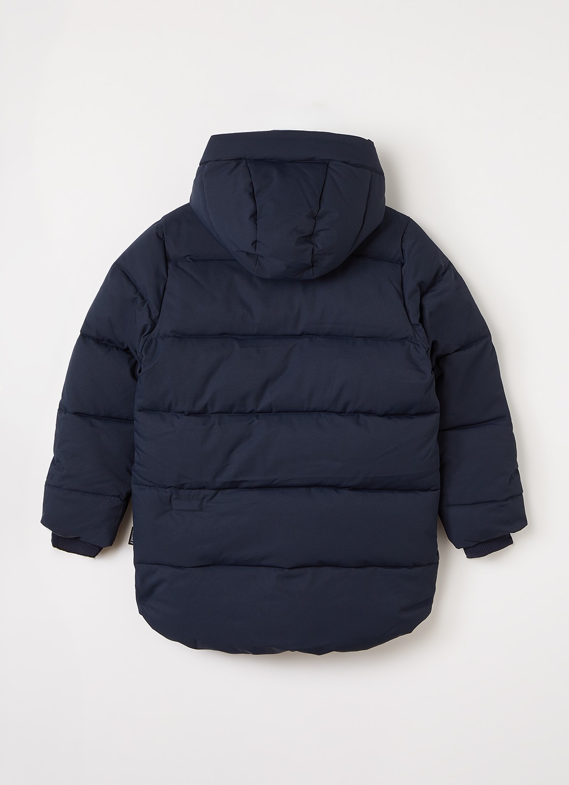 Gosoaky Tiger Eye puffer jas met capuchon - achterkant donkerblauw