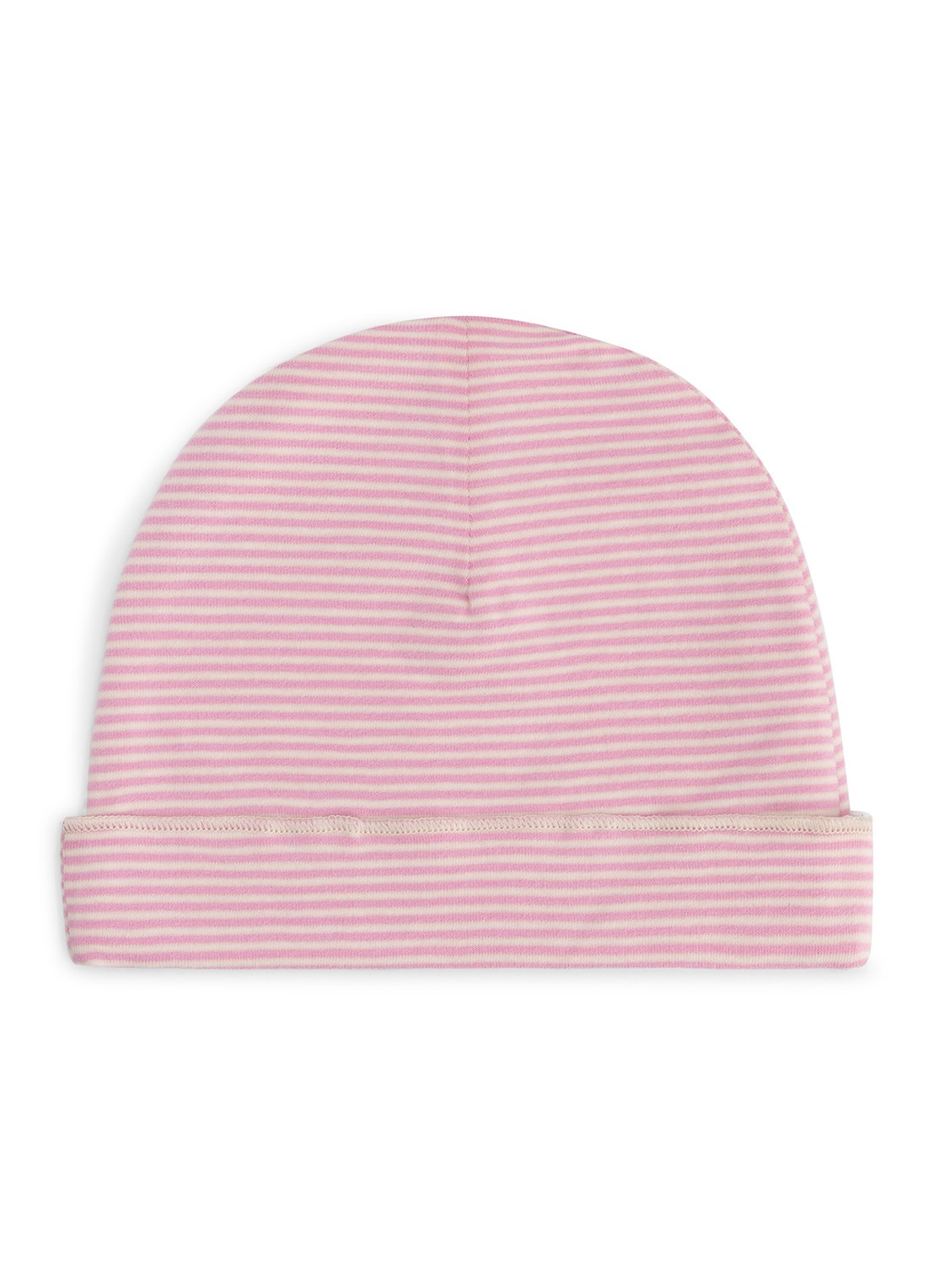 Gray Label Baby muts met streepprint - voorkant lichtroze