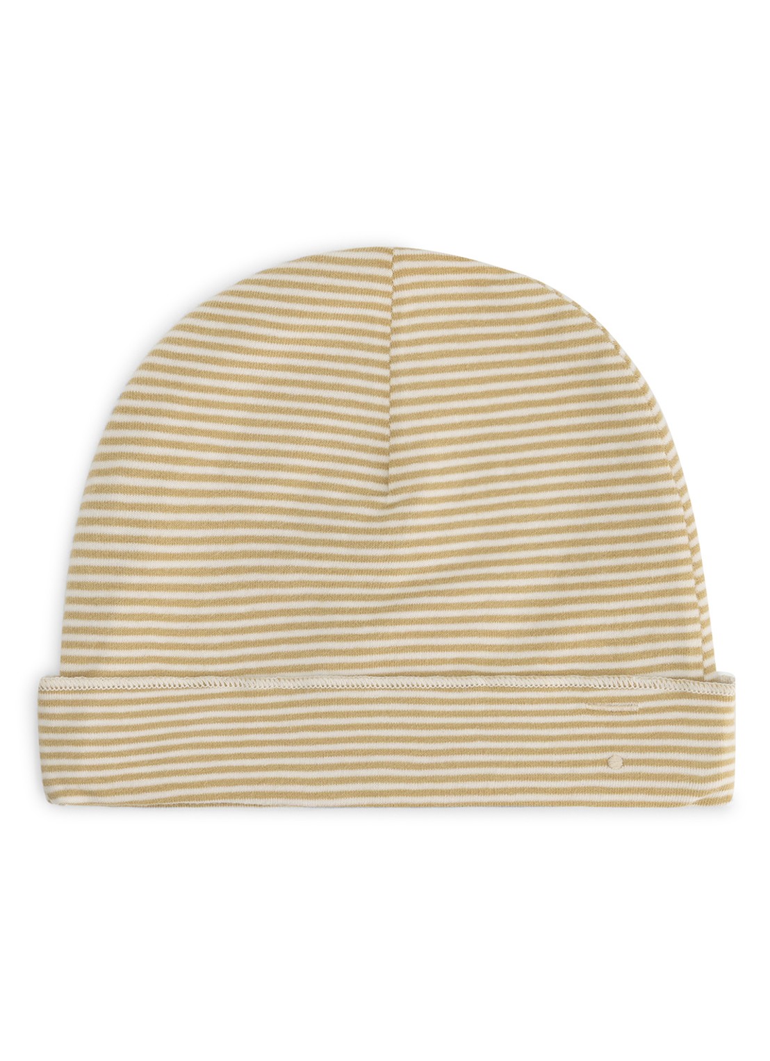Gray Label Baby muts met streepprint - voorkant beige