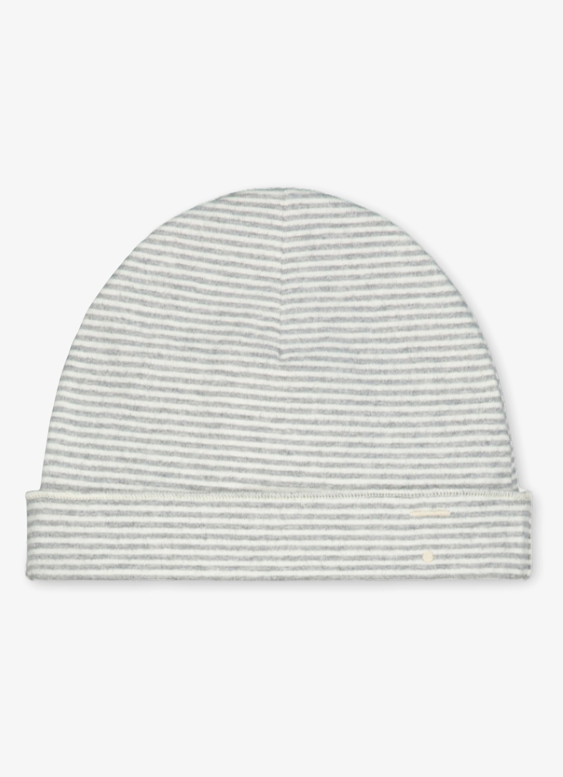 Gray Label Baby muts met streepprint - voorkant grijsmele