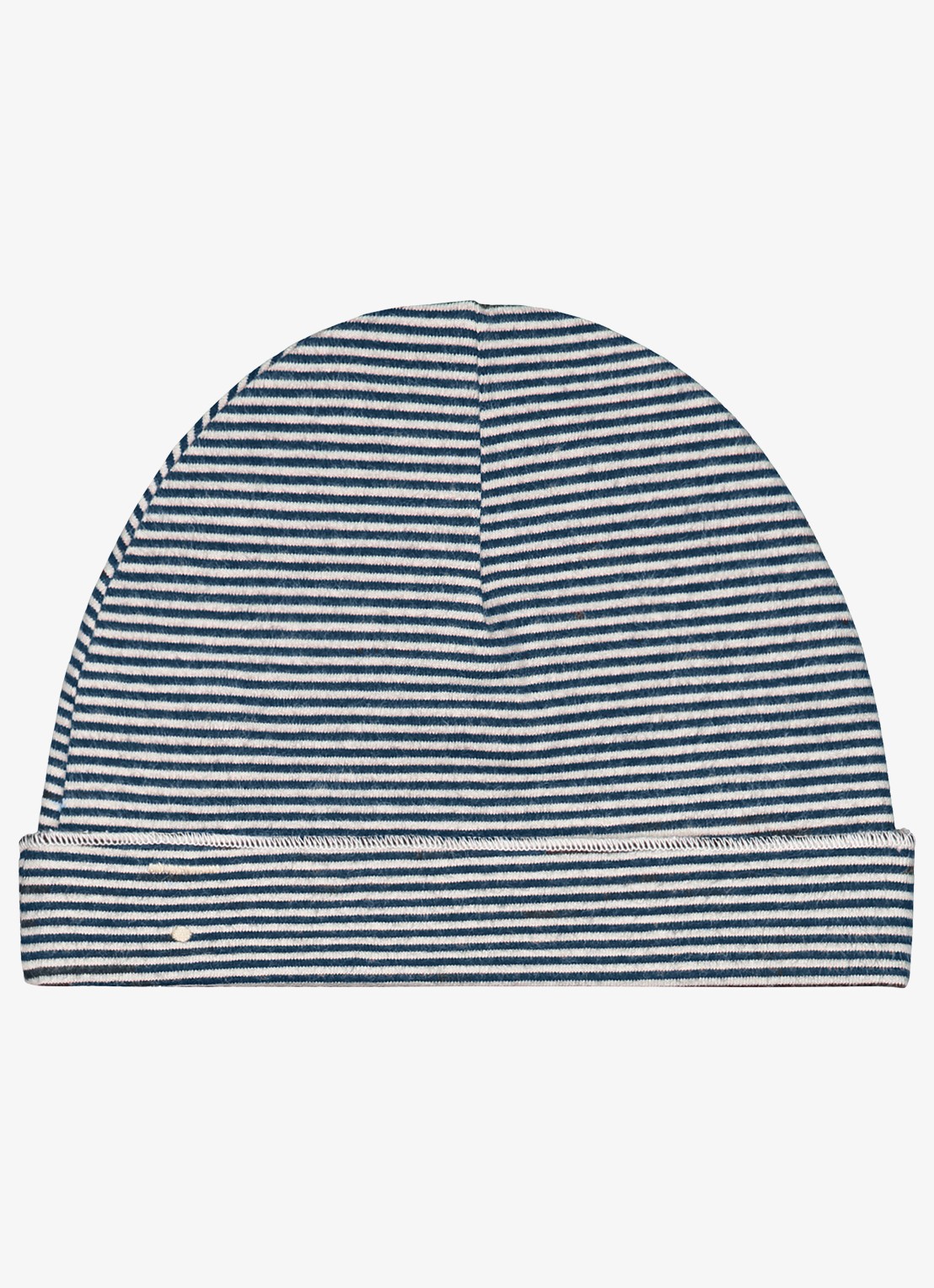 Gray Label Baby muts met streepprint - voorkant 2 blauwgrijs