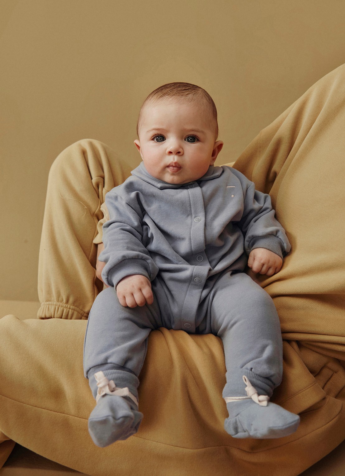 Gray Label Babypak met kraag - detail 3 lichtgrijs
