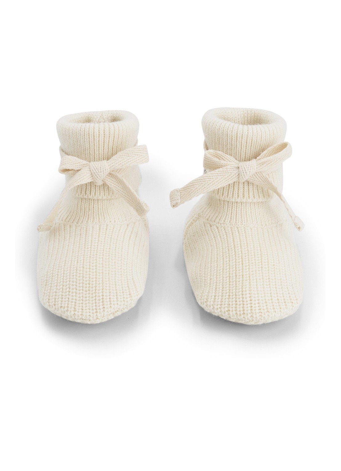 Gray Label Grofgebreide babyslofje van wol - voorkant ivoor