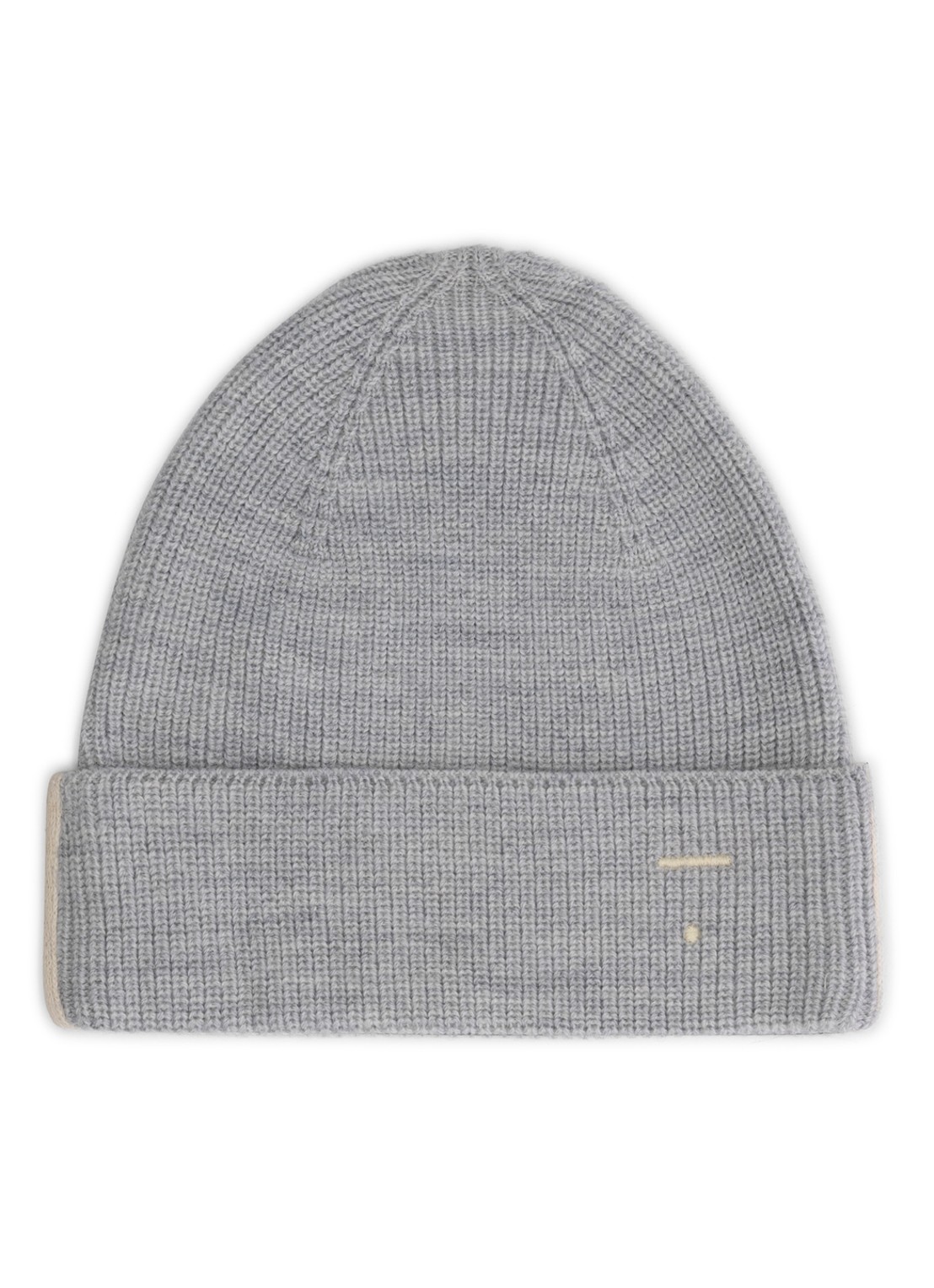 Gray Label Grofgebreide muts van merinowol - voorkant grijsmele