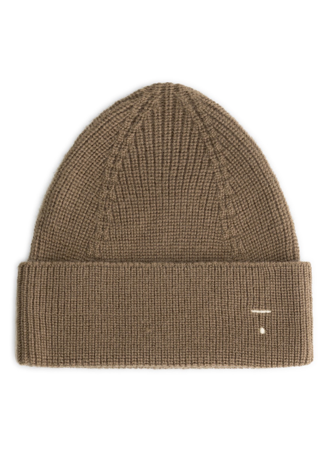 Gray Label Grofgebreide muts van merinowol - voorkant bruin