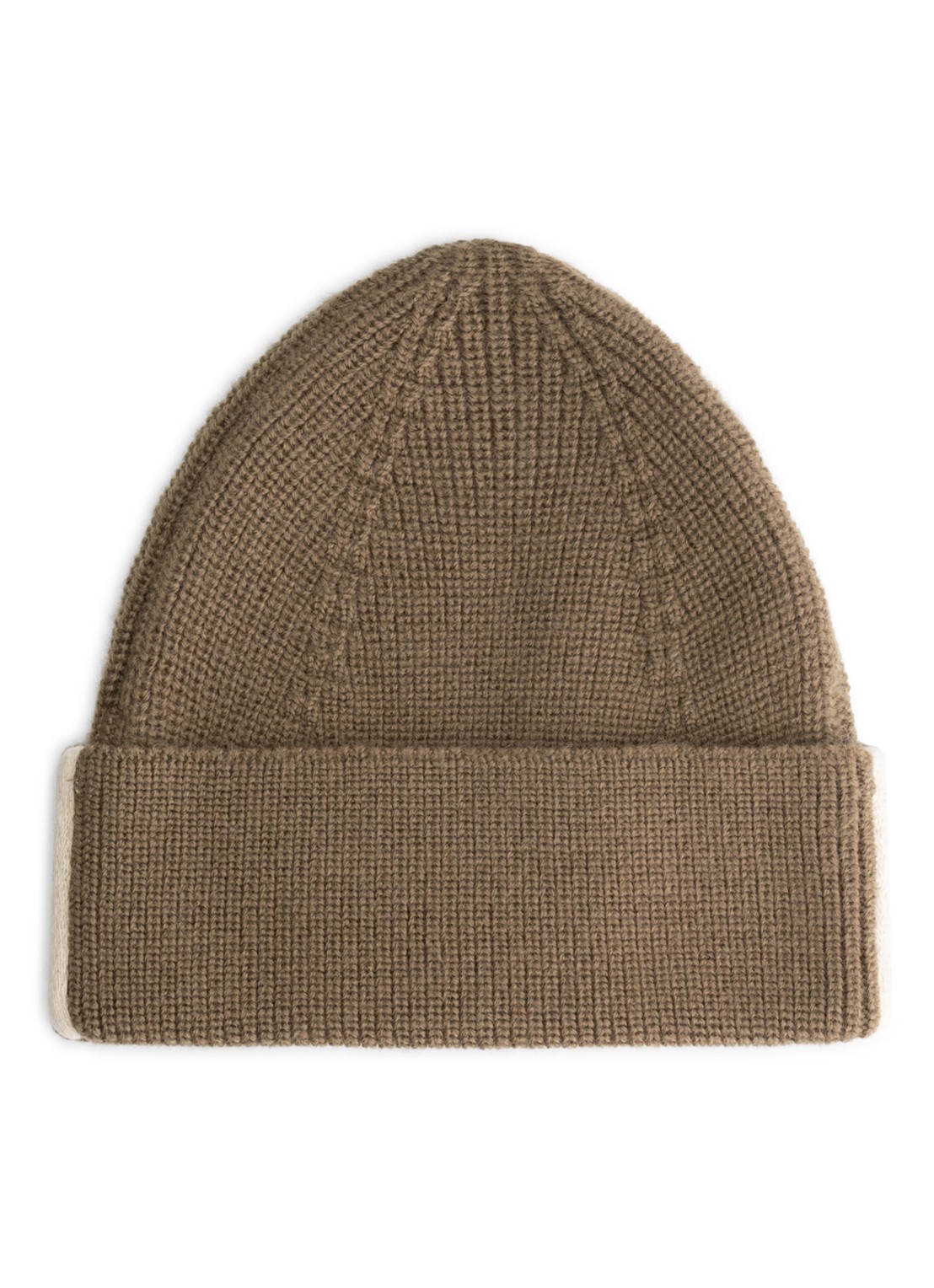 Gray Label Grofgebreide muts van merinowol - voorkant 2 bruin