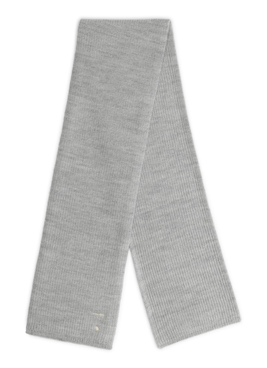Gray Label Grofgebreide sjaal van wol - voorkant 2 grijsmele