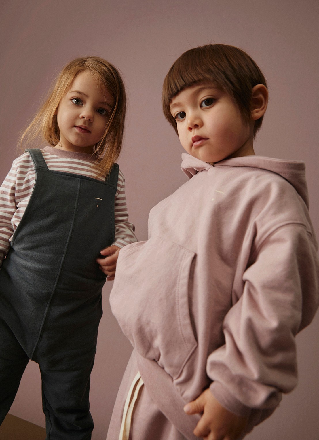 Gray Label Hoodie van katoen - detail berry-157 / roze