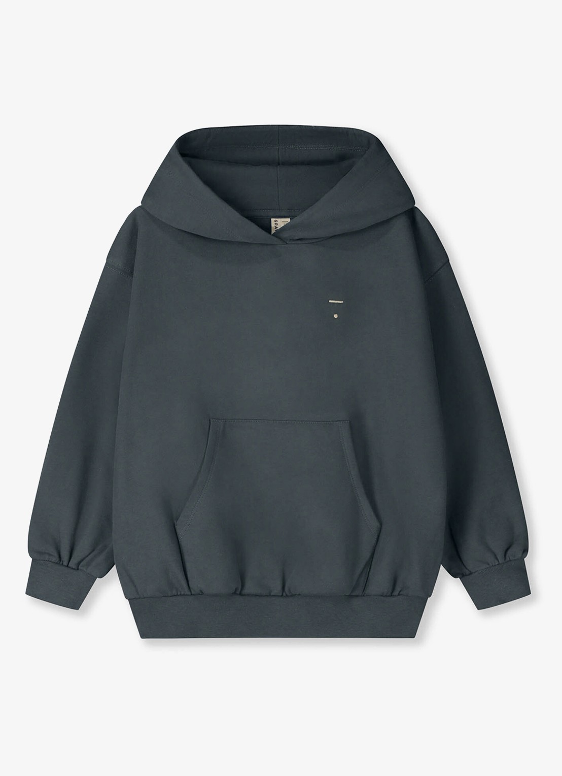 Gray Label Hoodie van katoen - voorkant blauwgrijs