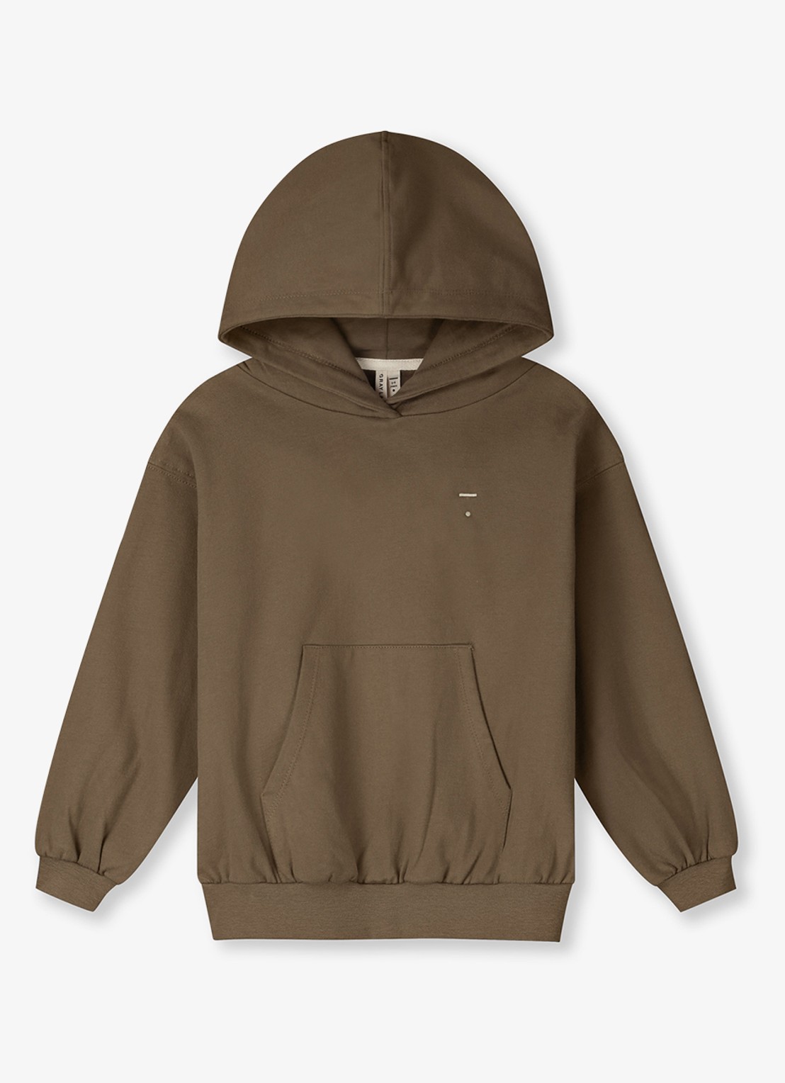 Gray Label Hoodie van katoen - voorkant woody-527 / bruin
