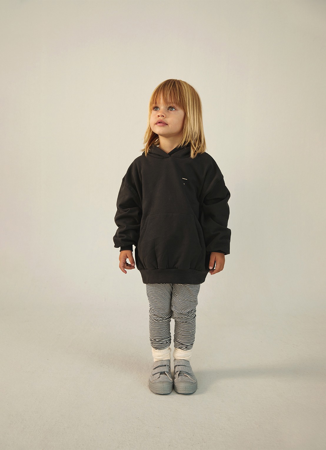 Gray Label Hoodie van katoen - voorkant 2 pirate black-536 / zwart