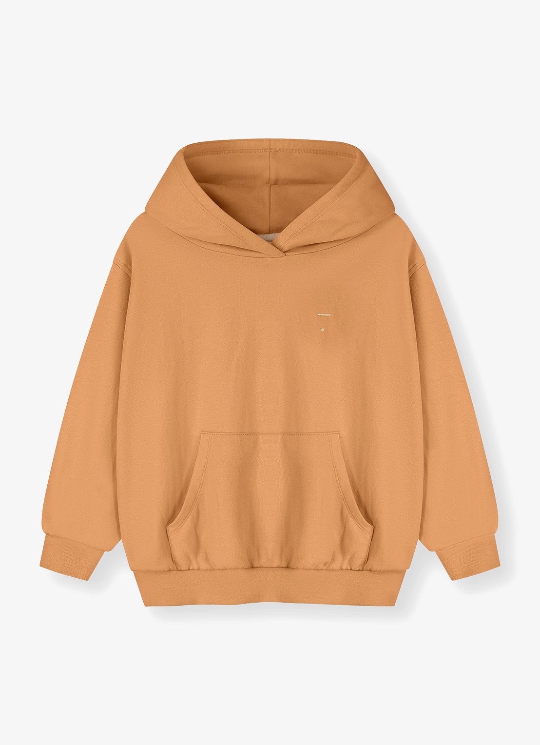Gray Label Hoodie van katoen - voorkant 2 oranjebruin