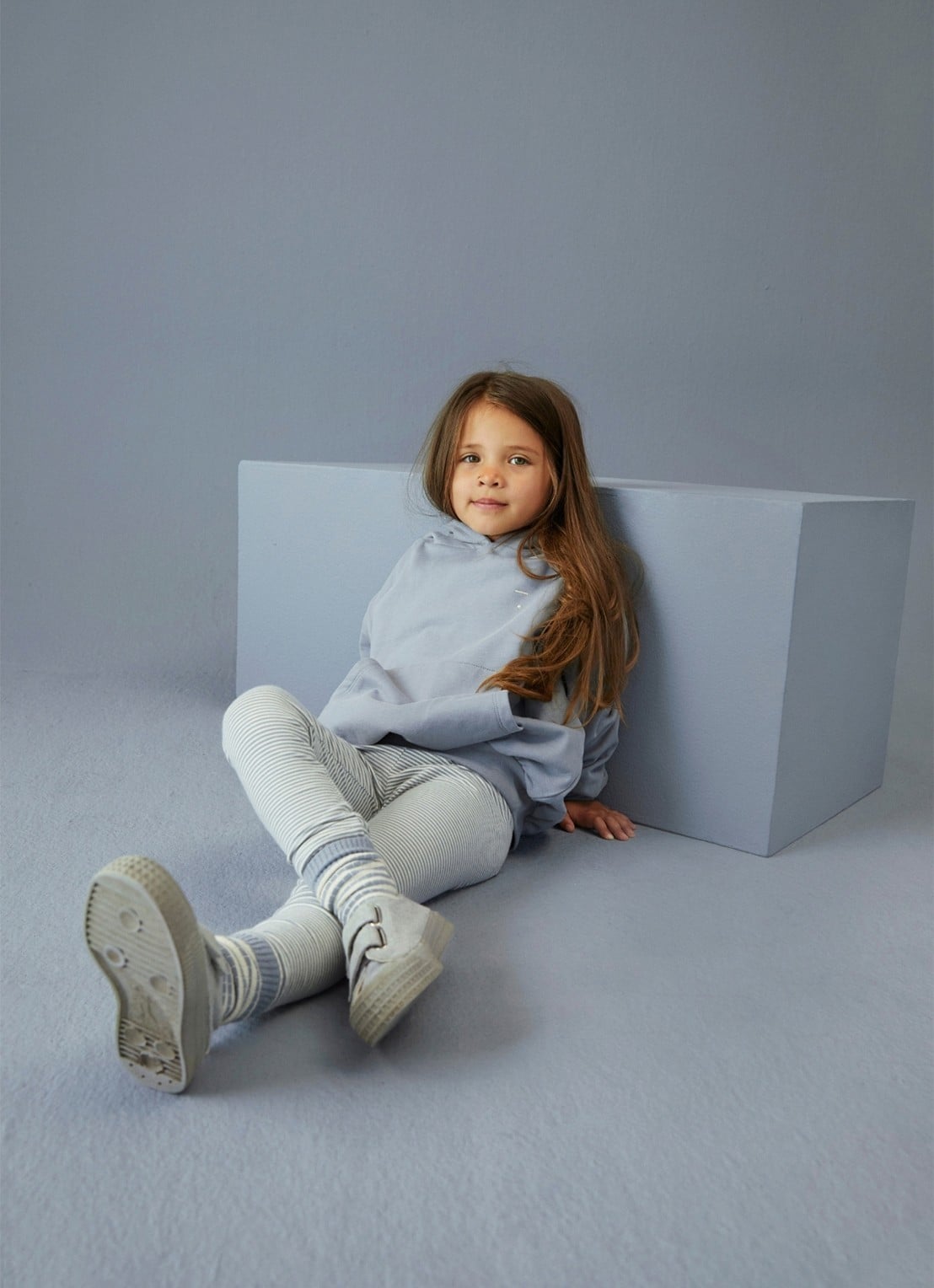 Gray Label Hoodie van katoen - voorkant 2 grijs
