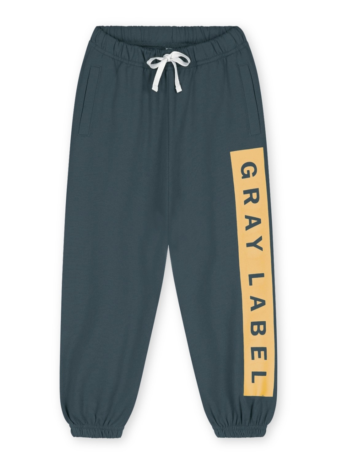Gray Label Joggingbroek met logo - voorkant 2 blauwgrijs