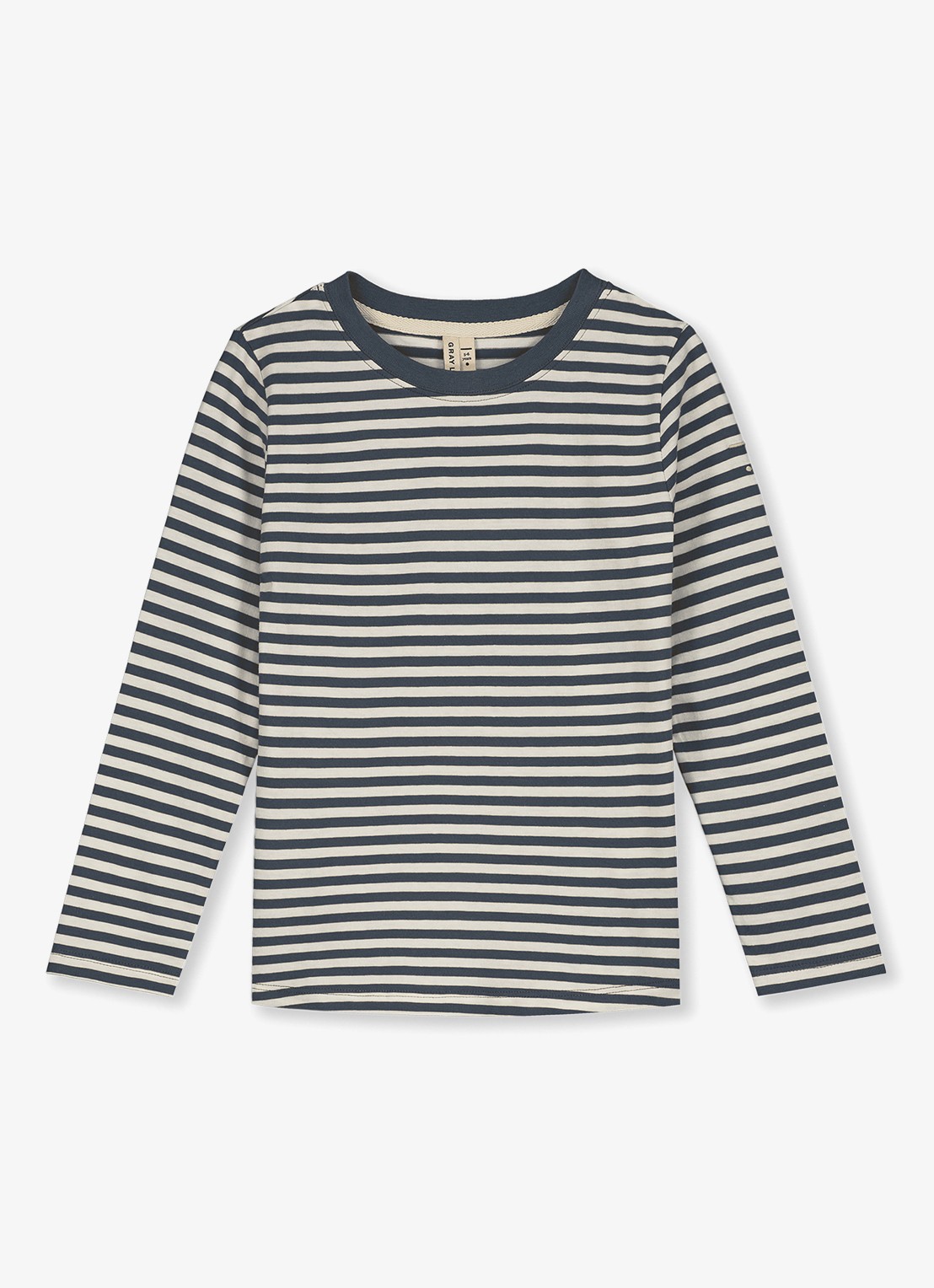Gray Label Longsleeve met ronde hals - voorkant blauwgrijs