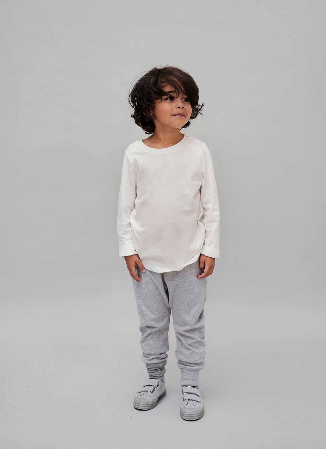 Gray Label Longsleeve met ronde hals - voorkant 3 wit