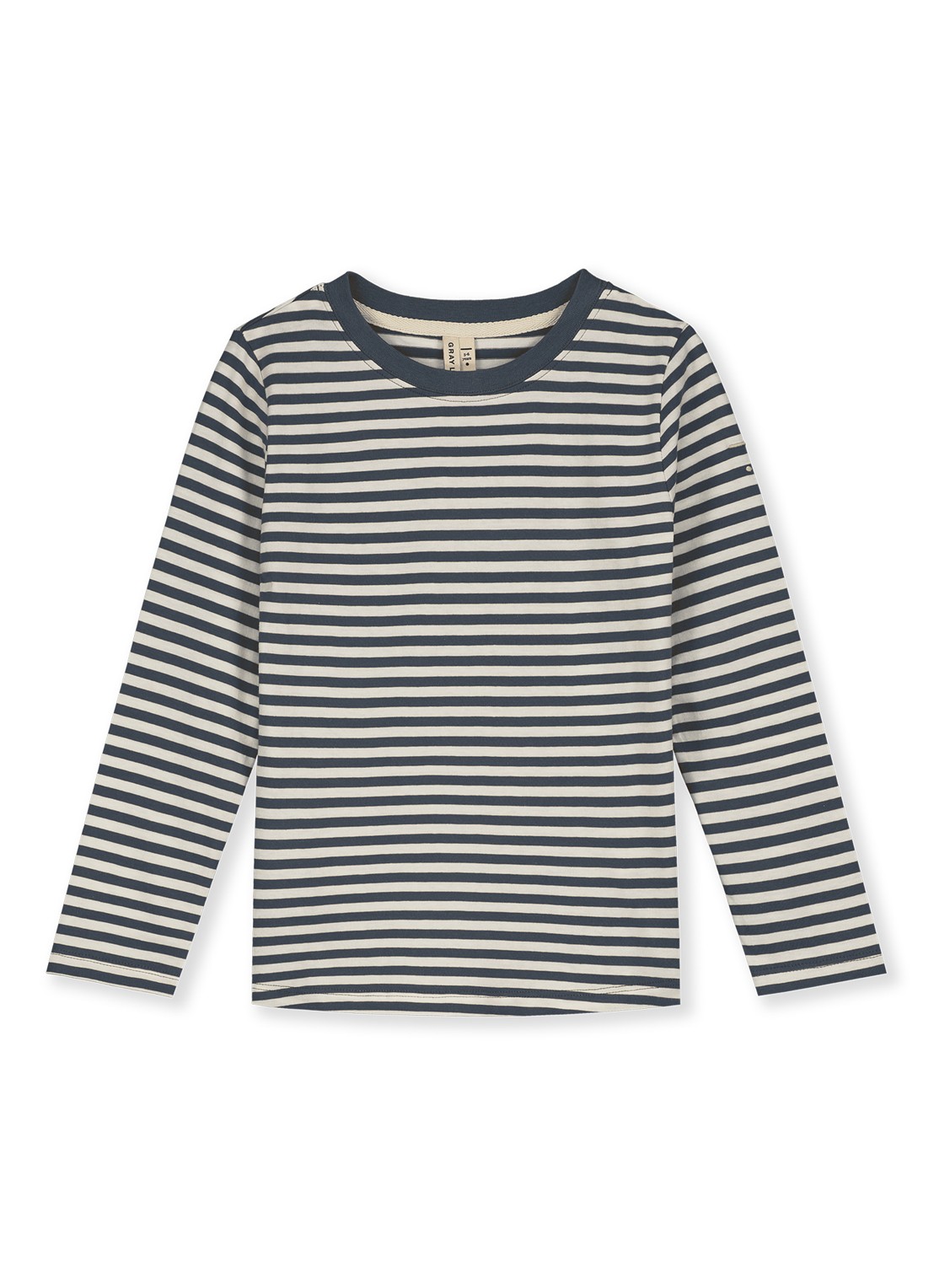 Gray Label Longsleeve met ronde hals - voorkant blauwgrijs