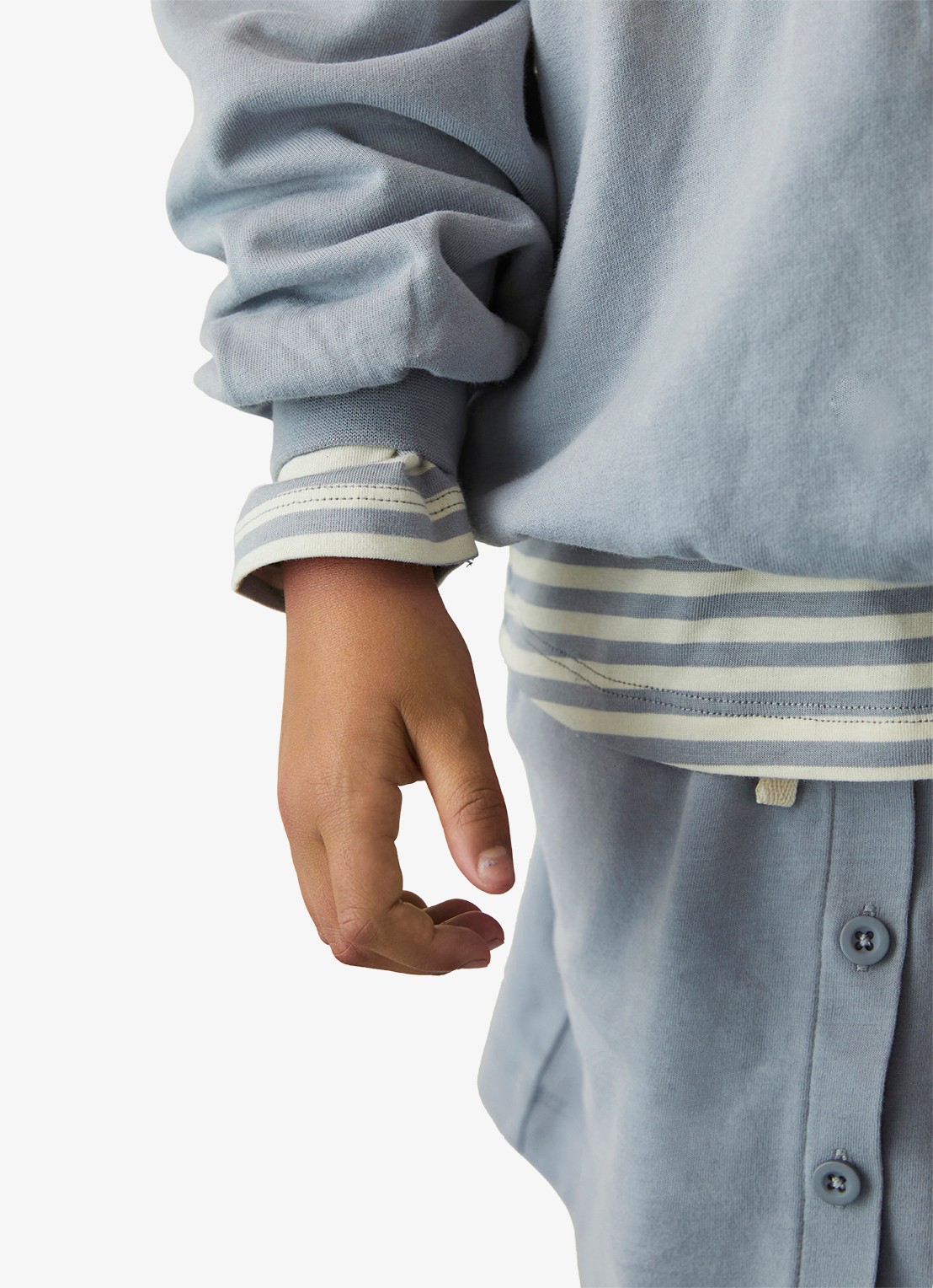 Gray Label Minirok met steekzakken - detail 5 blauwgrijs