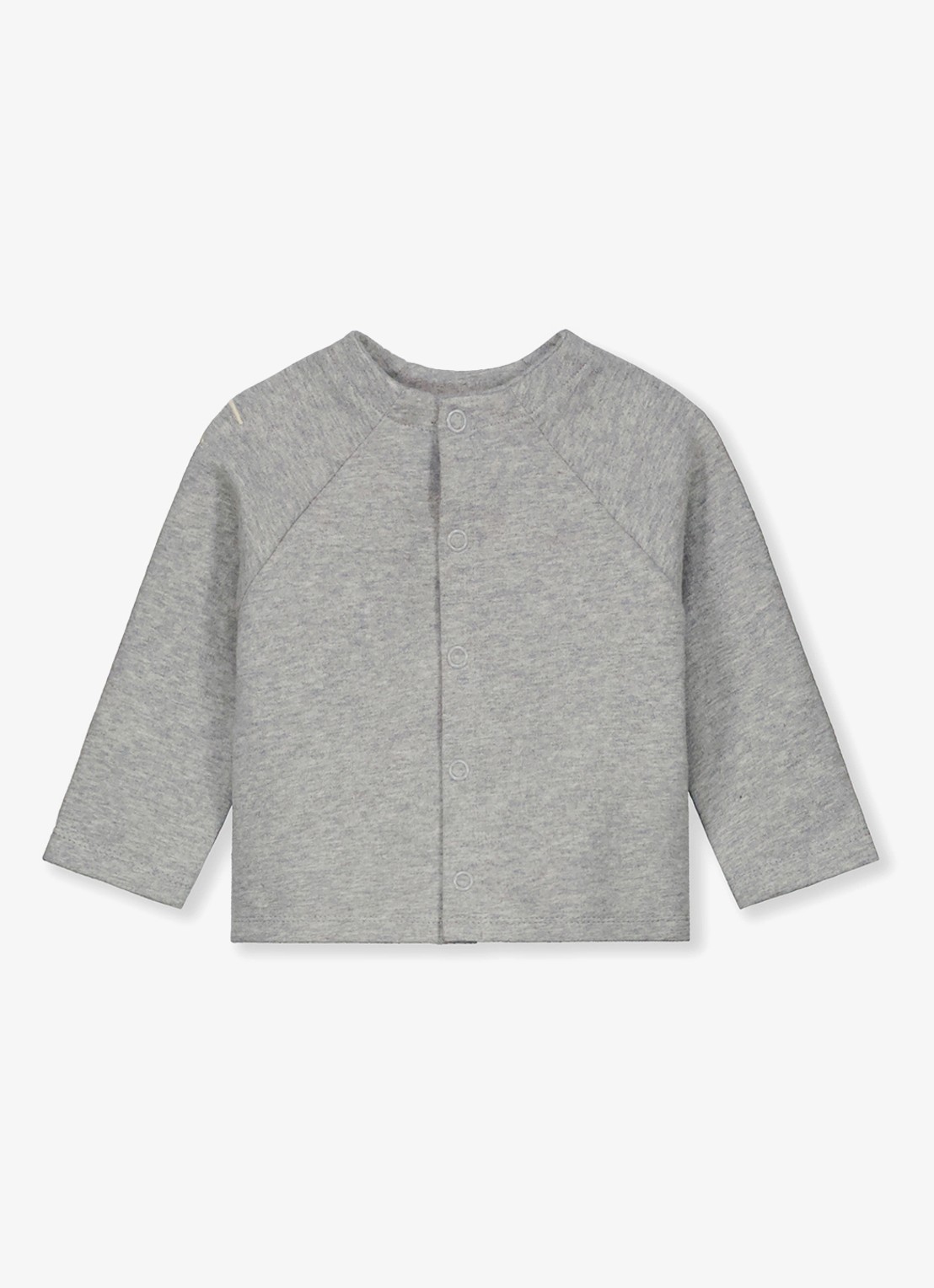 Gray Label Raglan fijngebreid vest  - voorkant 2 grijsmele