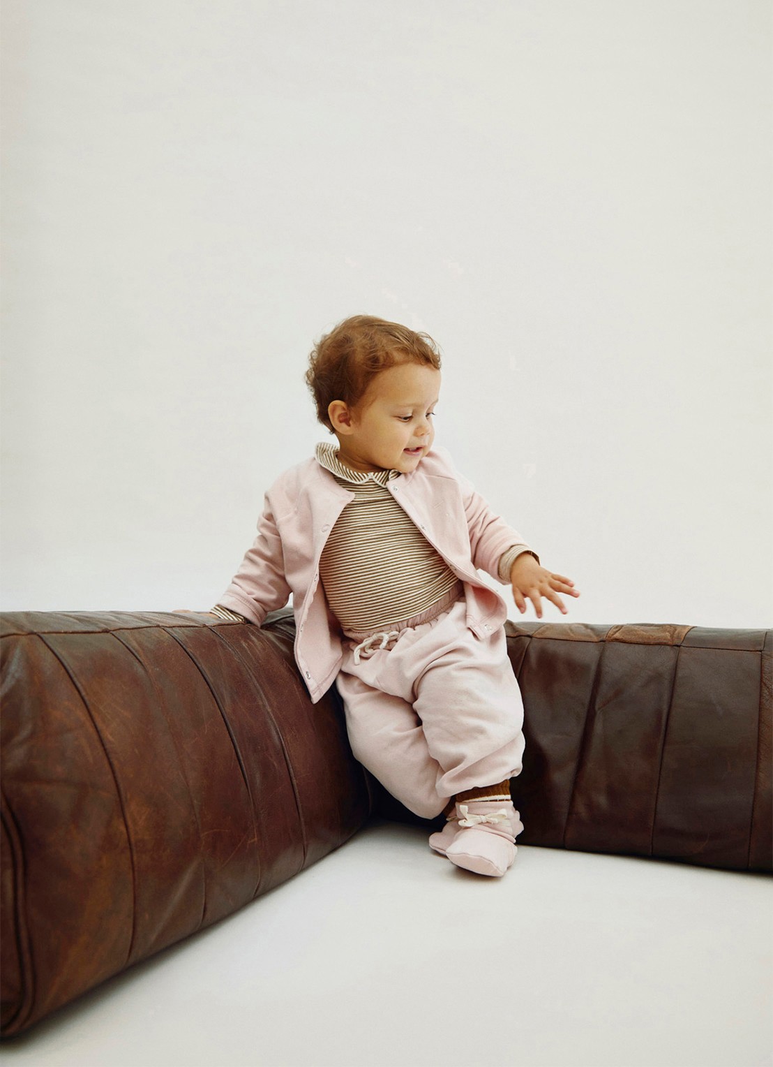 Gray Label Raglan fijngebreid vest  - voorkant 2 oudroze