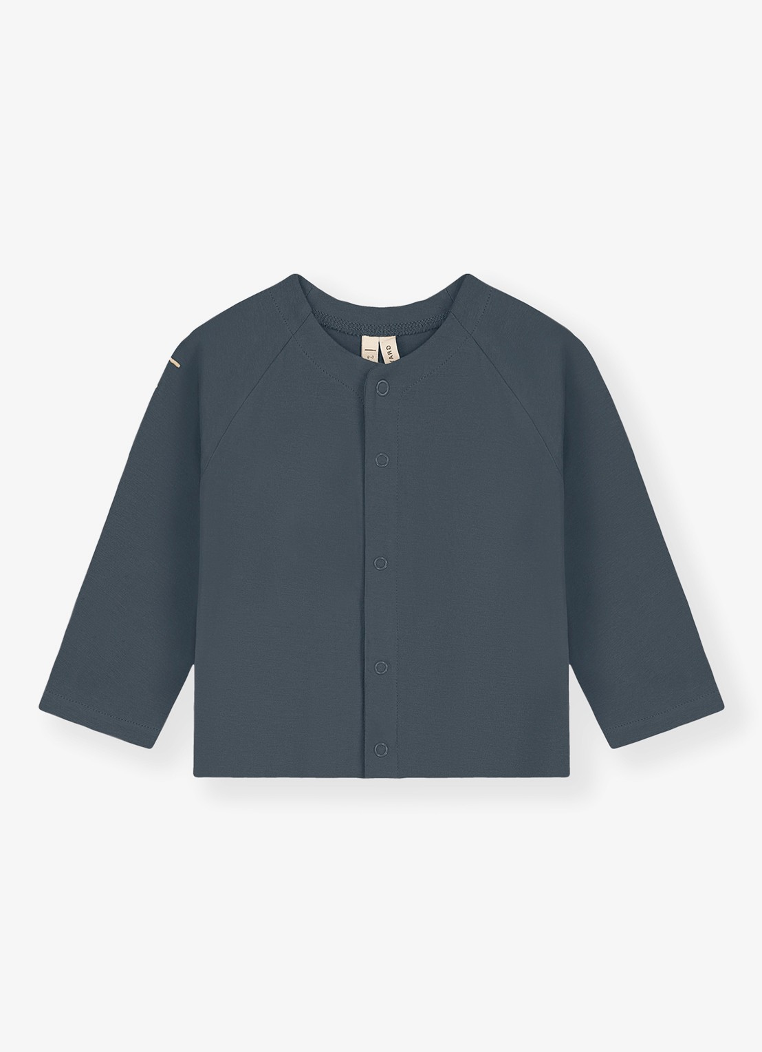Gray Label Raglan fijngebreid vest  - voorkant blauw