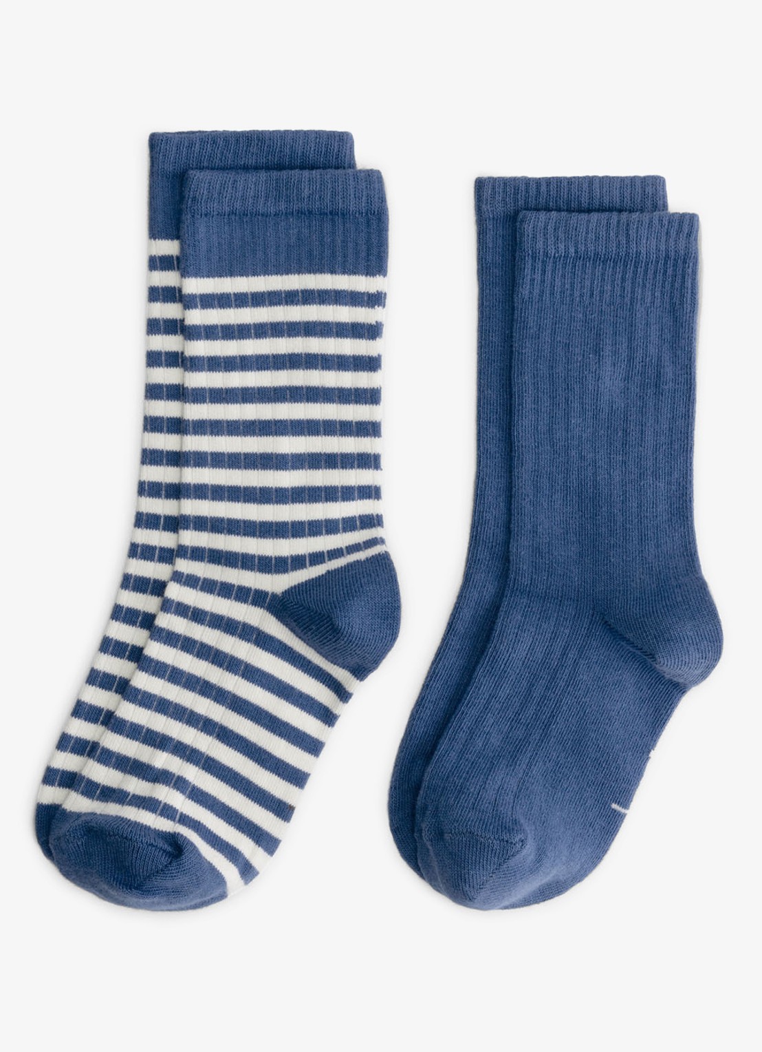 Gray Label Ribgebreide sokken in 2-pack - voorkant blauw
