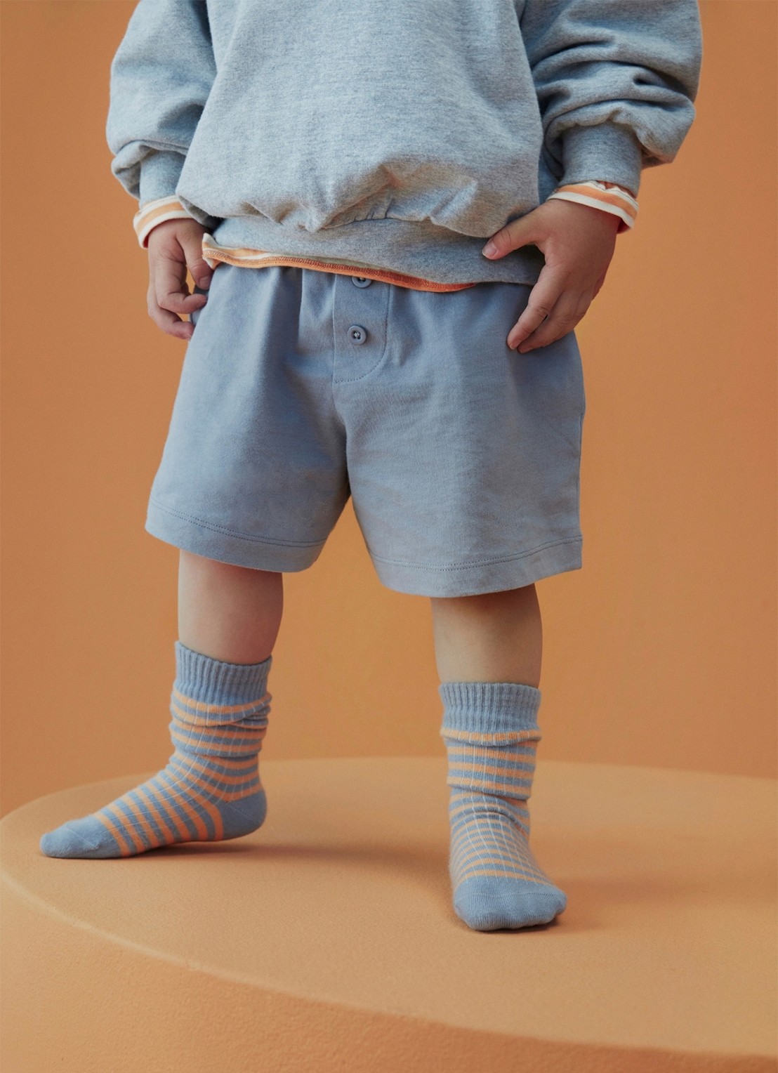 Gray Label Ribgebreide sokken met streepprint - detail 4 grijs