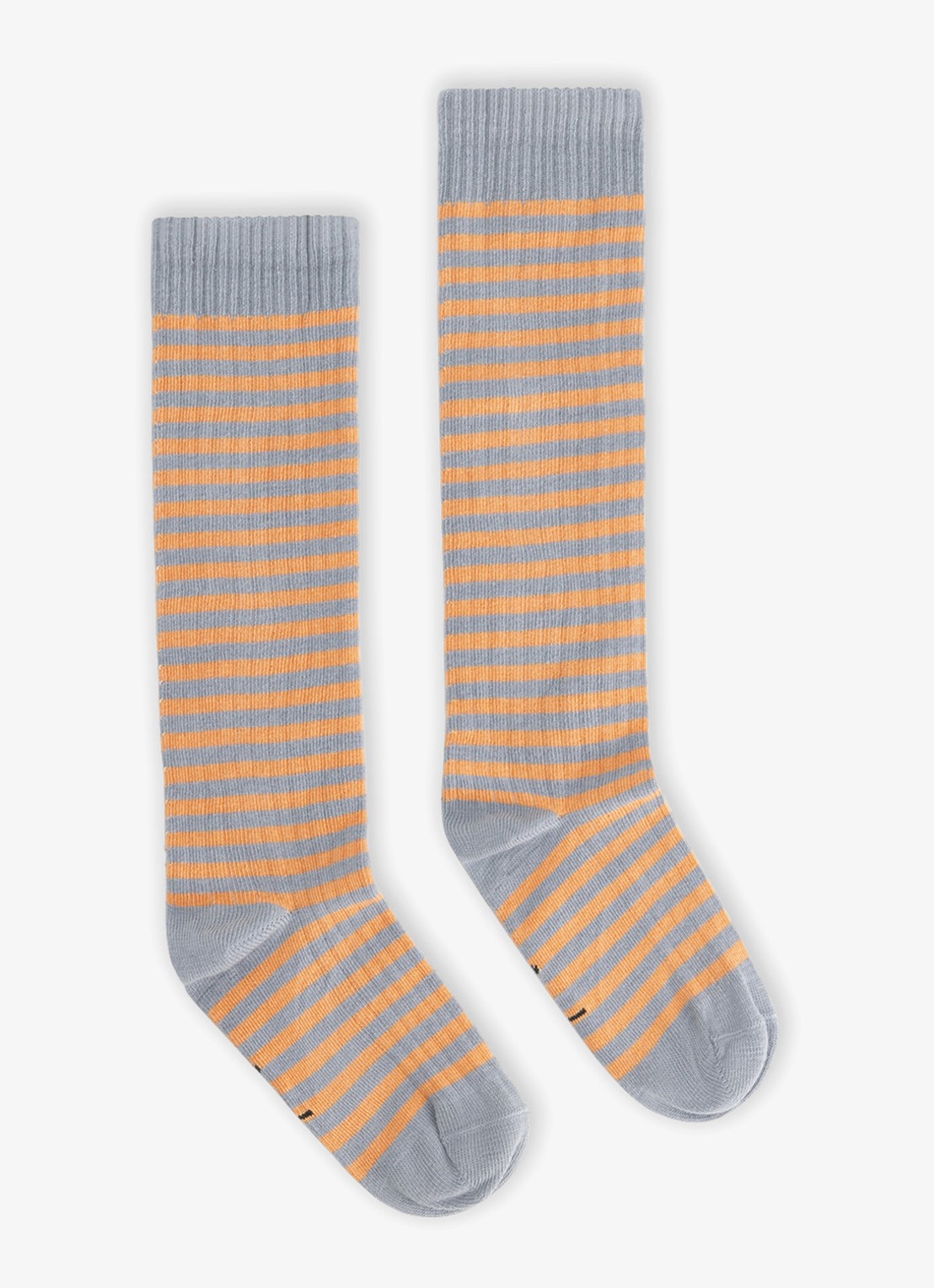Gray Label Ribgebreide sokken met streepprint - voorkant grijs