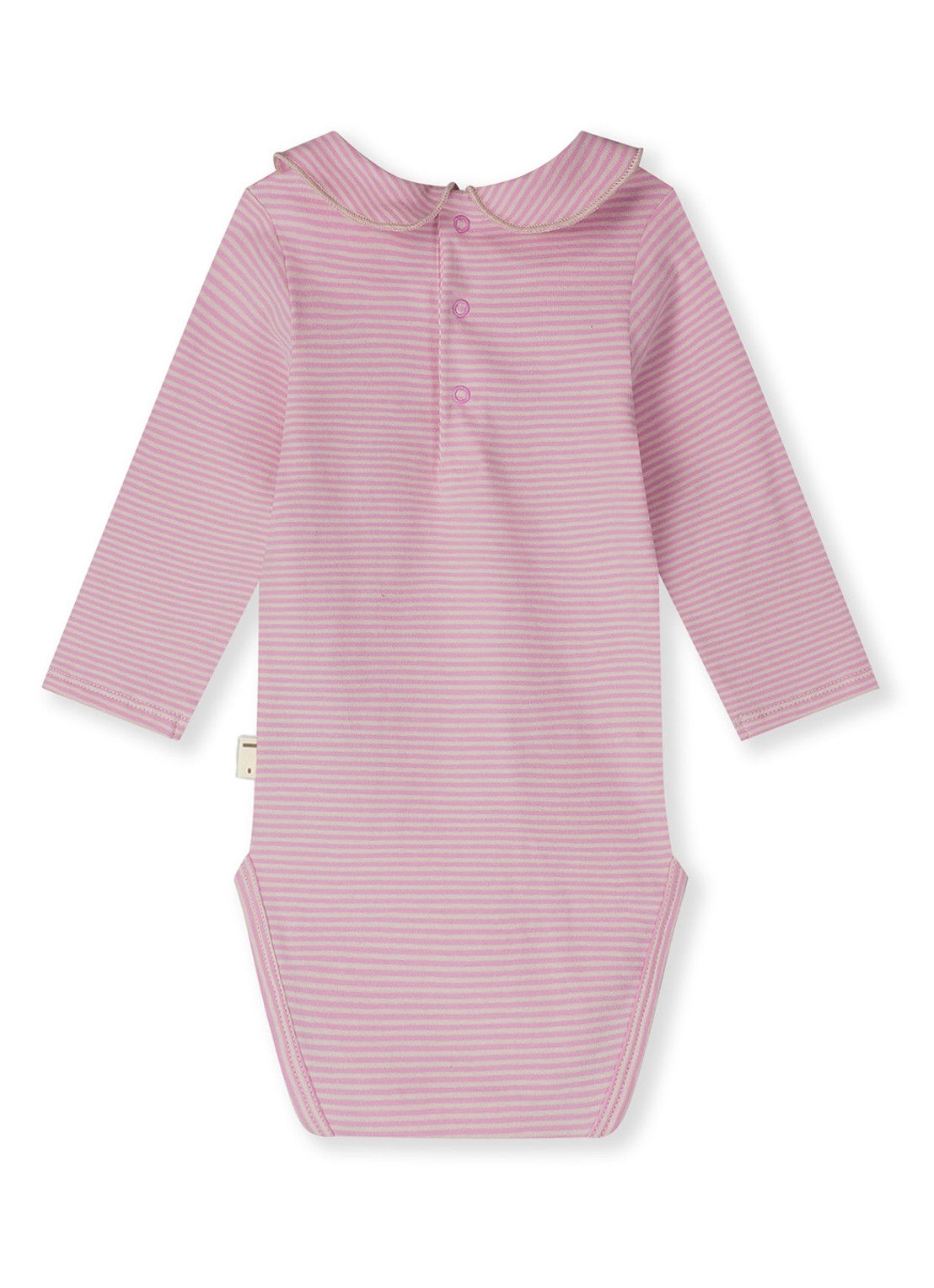 Gray Label Romper met kraag en streepprint - achterkant lichtroze