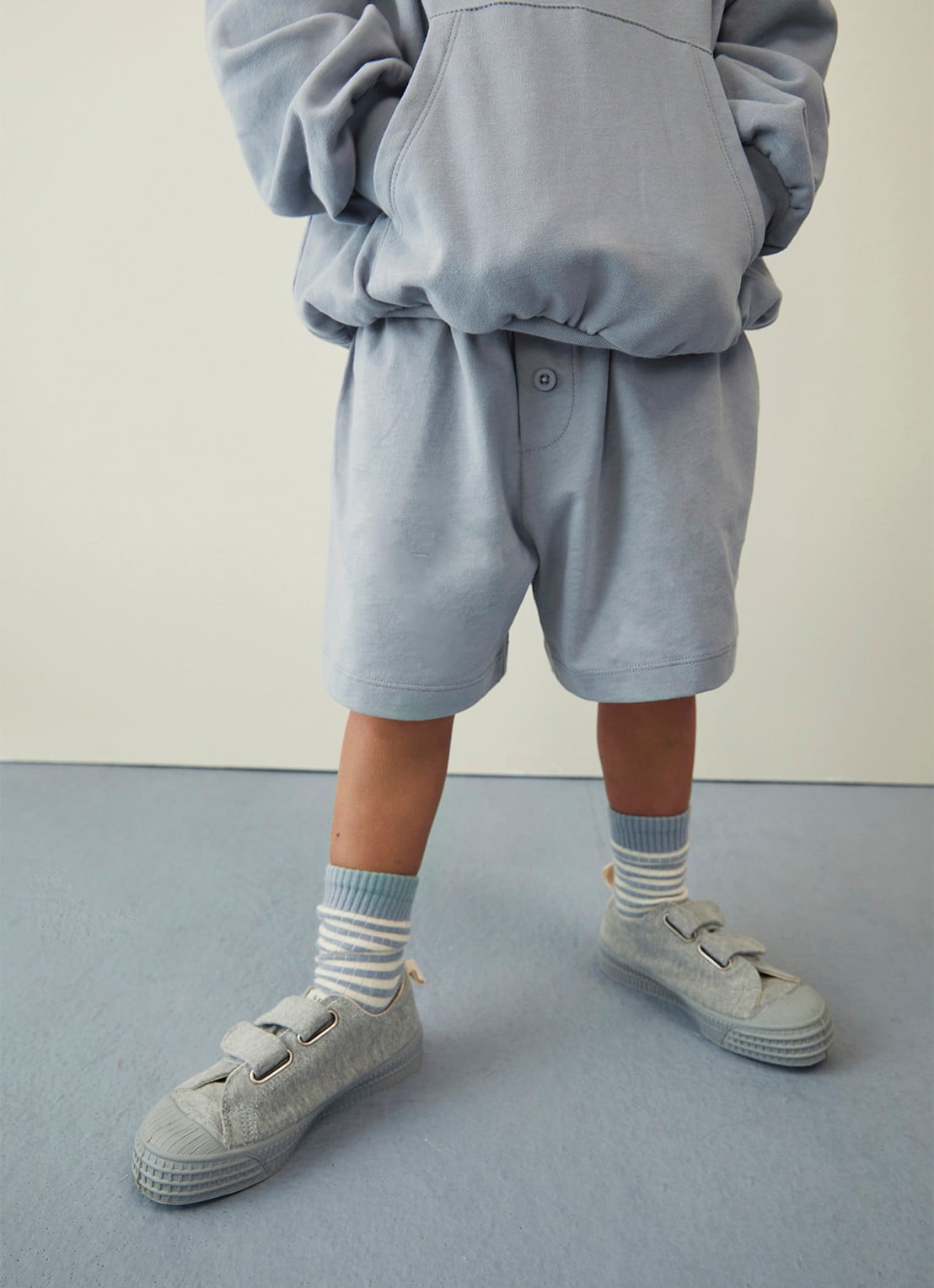 Gray Label Straight fit korte broek met steekzakken - detail 3 staalblauw