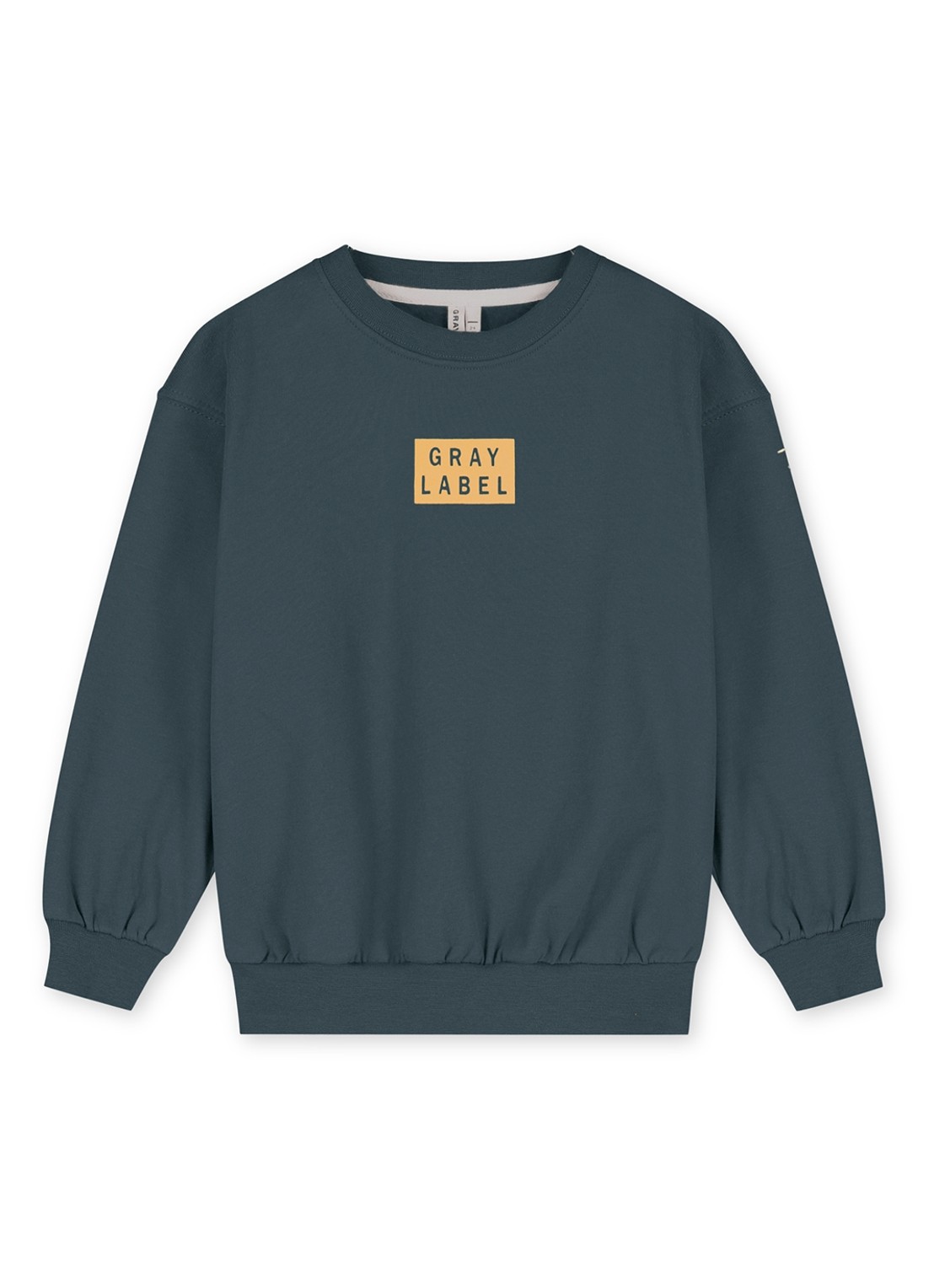 Gray Label Sweater met logo - voorkant 2 blauwgrijs