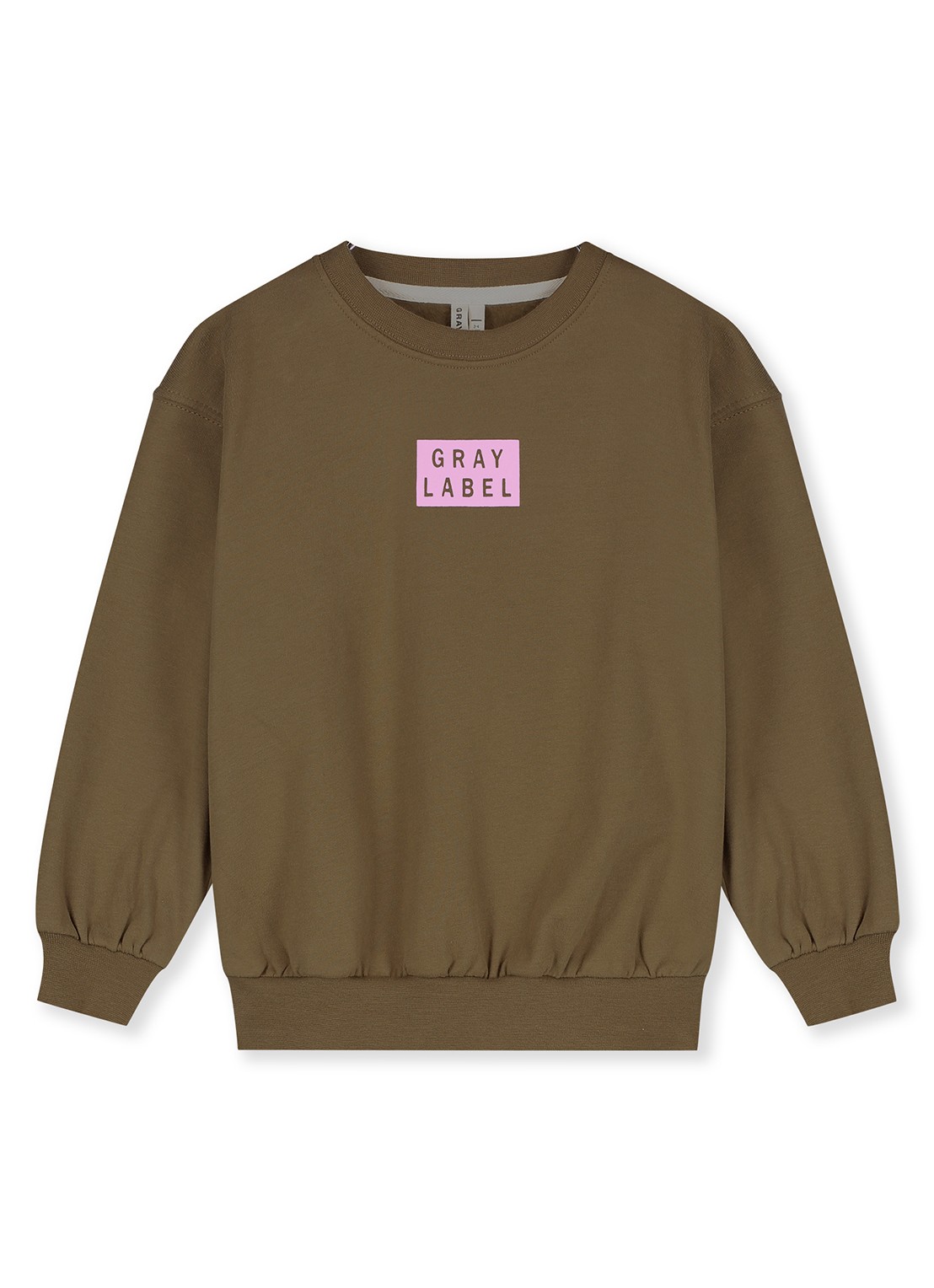 Gray Label Sweater met logo - voorkant bruin