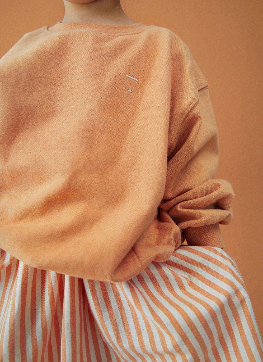 Gray Label Sweater met ronde hals - detail 3 oranje