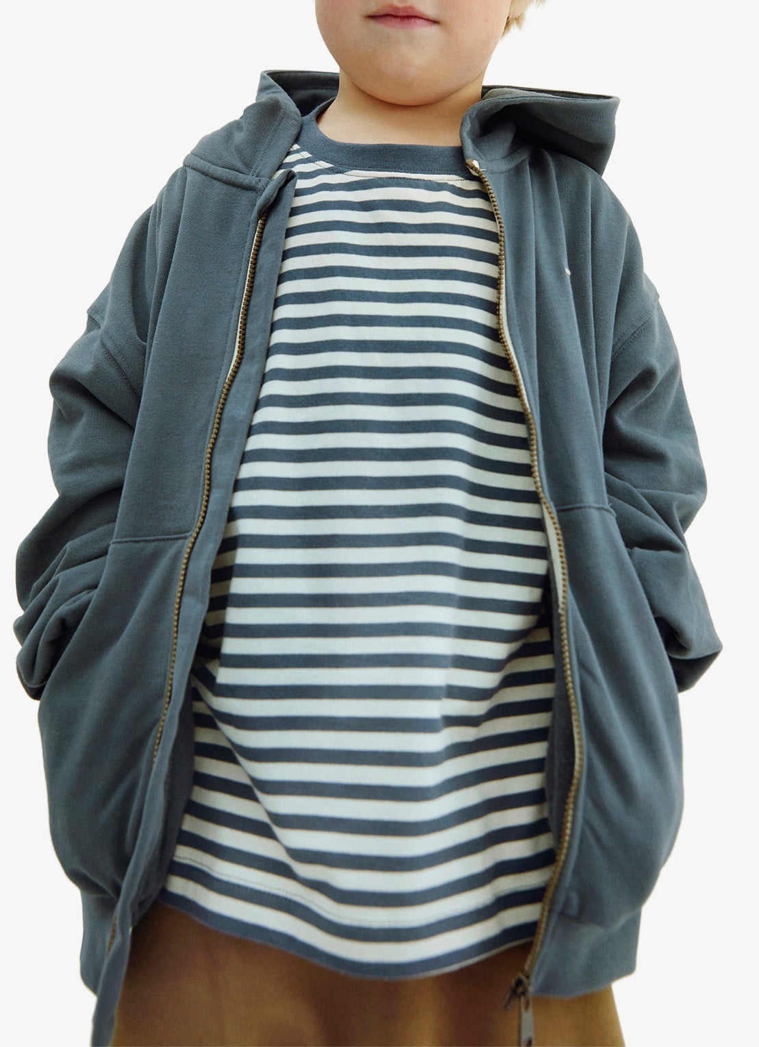 Gray Label Sweatvest met stretch - voorkant 3 blauwgrijs