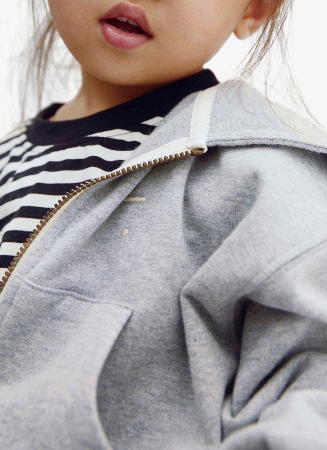 Gray Label Sweatvest met stretch - detail grijsmele