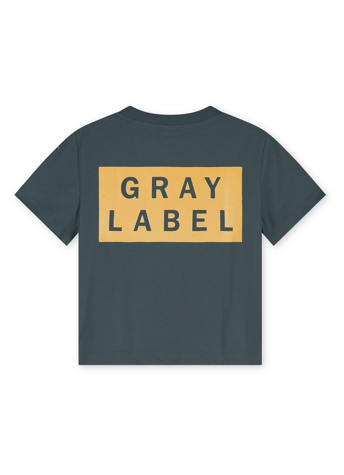 Gray Label T-shirt met logo - achterkant blauwgrijs