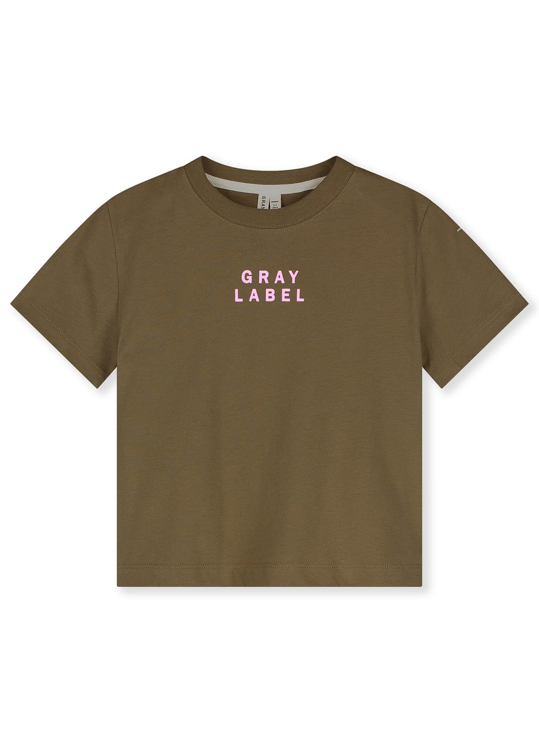 Gray Label T-shirt met logo - voorkant 2 bruin