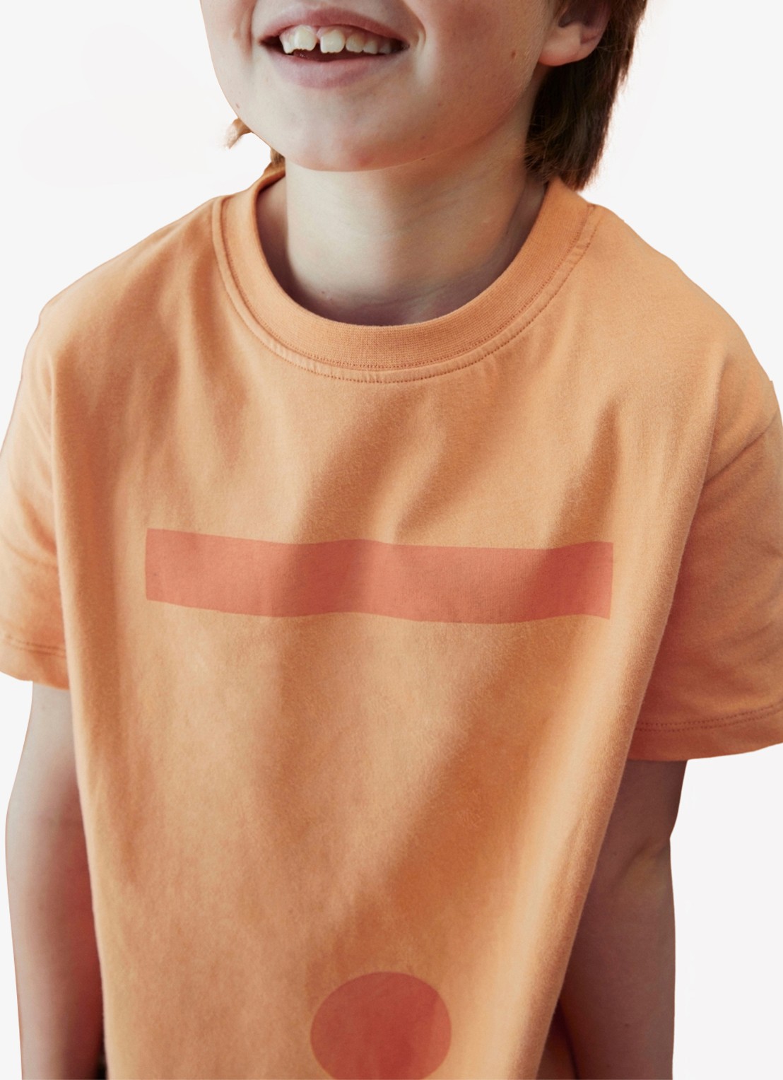 Gray Label T-shirt met print - detail oranje