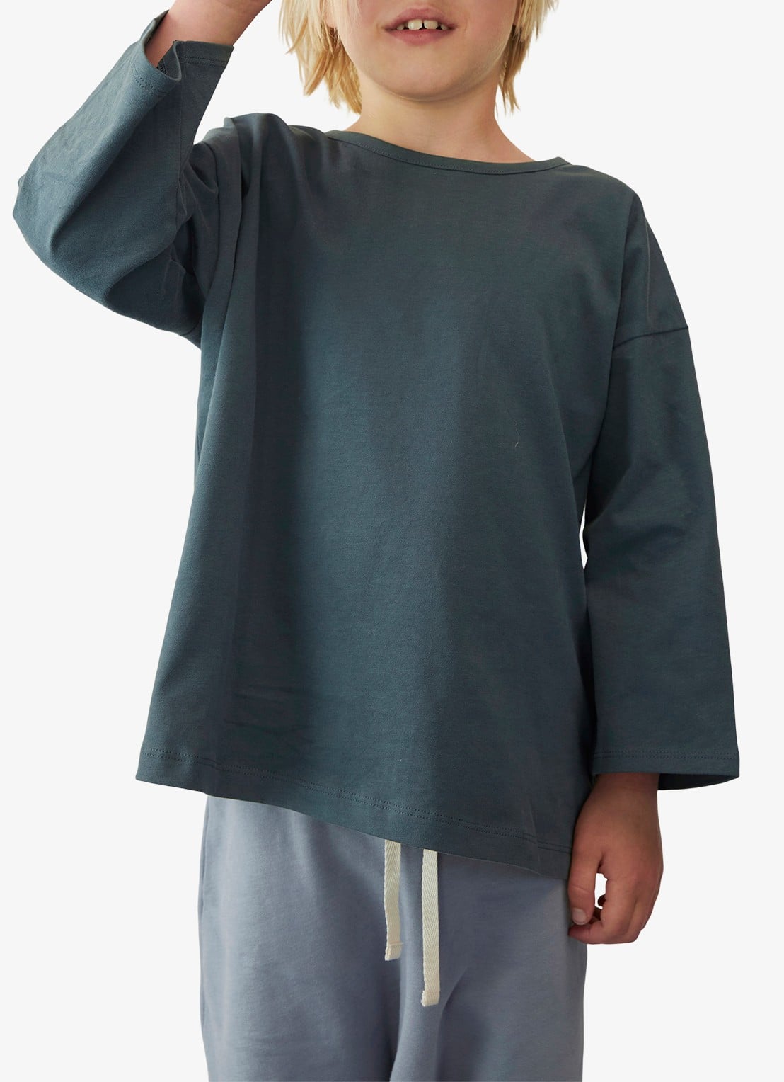 Gray Label T-shirt met ronde hals - voorkant 2 petrol
