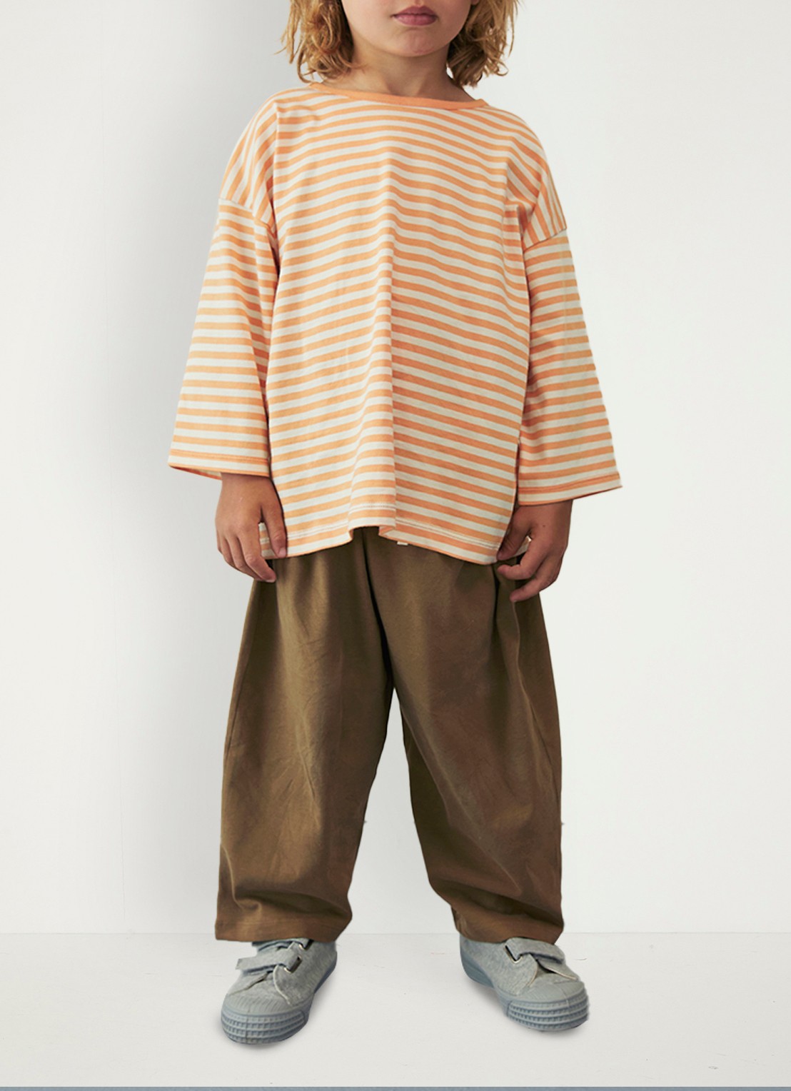 Gray Label T-shirt met ronde hals - voorkant 2 oranje