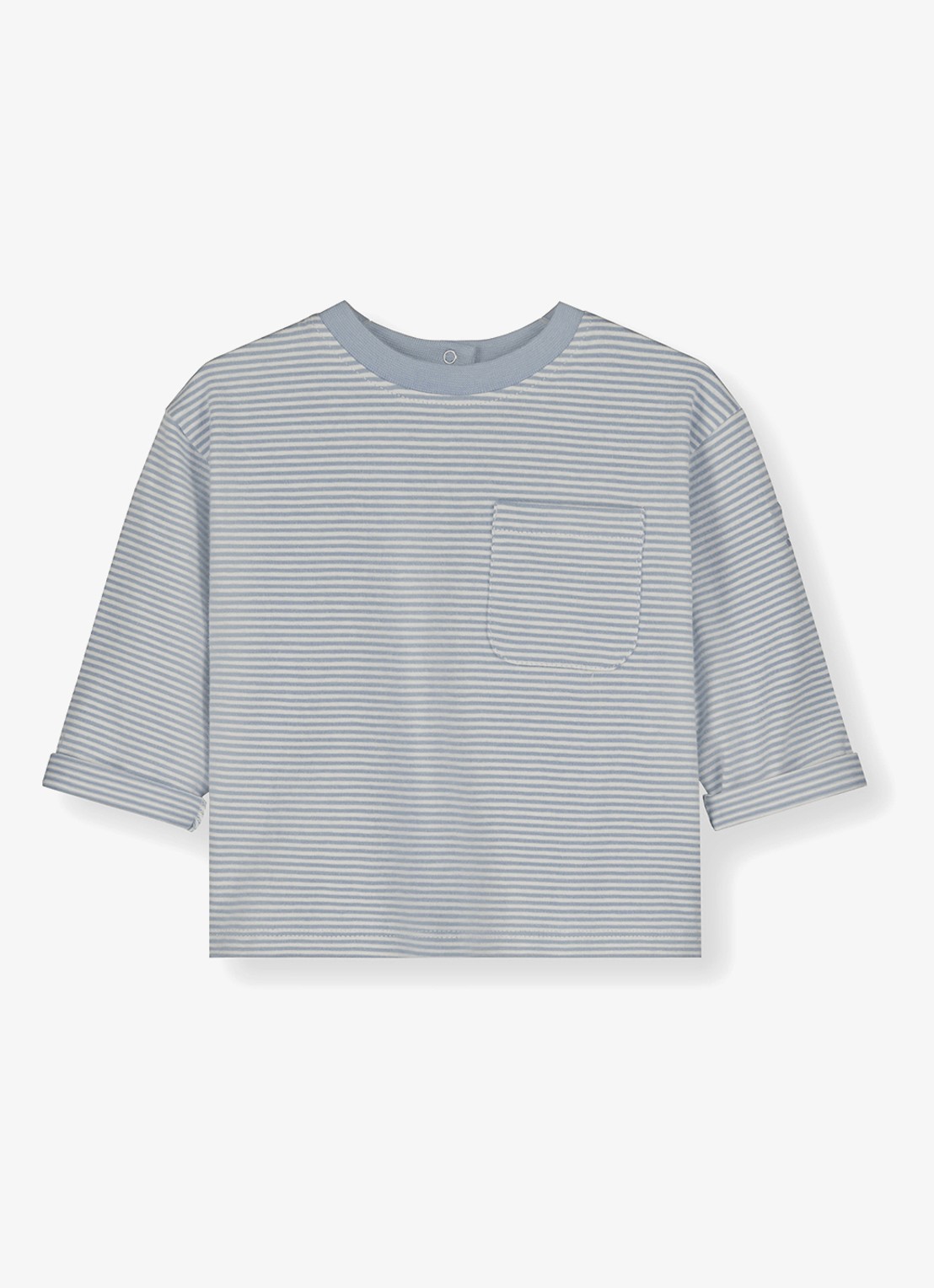 Gray Label T-shirt met streepprint - voorkant grijs