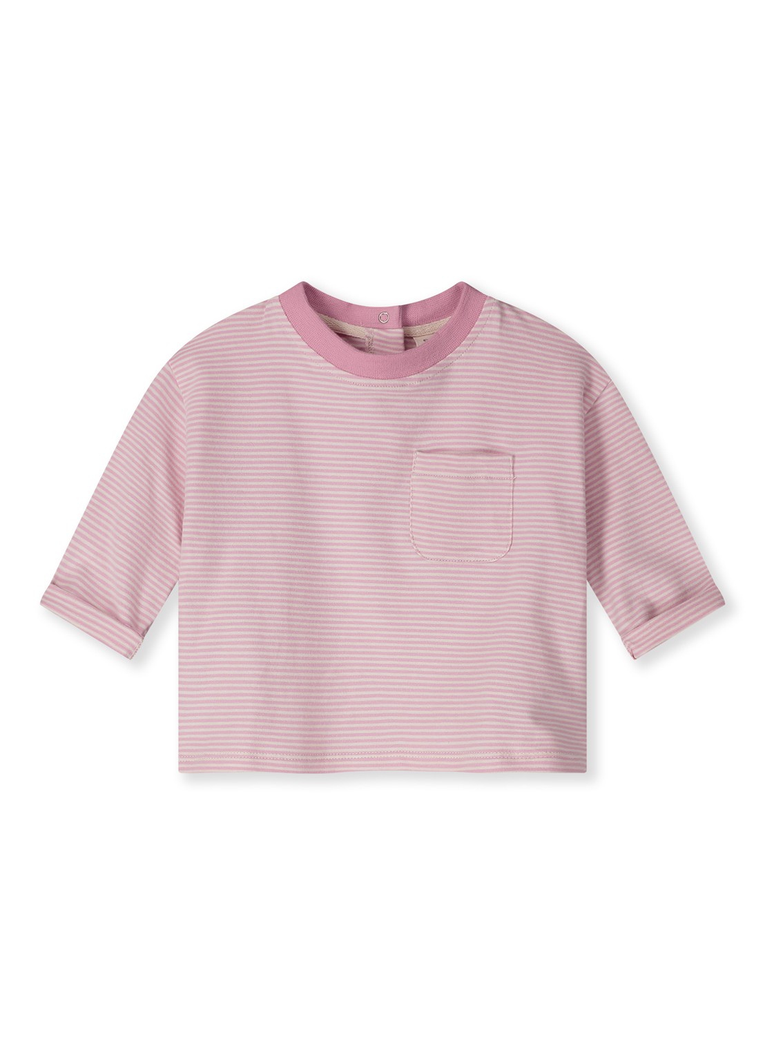 Gray Label T-shirt met streepprint - voorkant roze