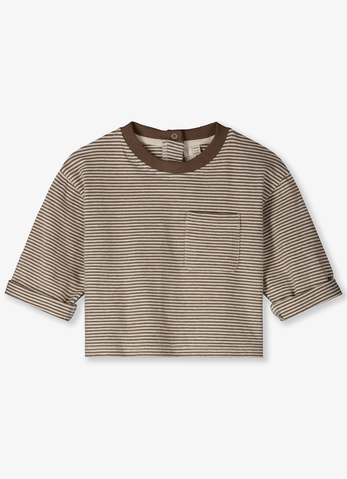 Gray Label T-shirt met streepprint - voorkant 2 gebroken wit
