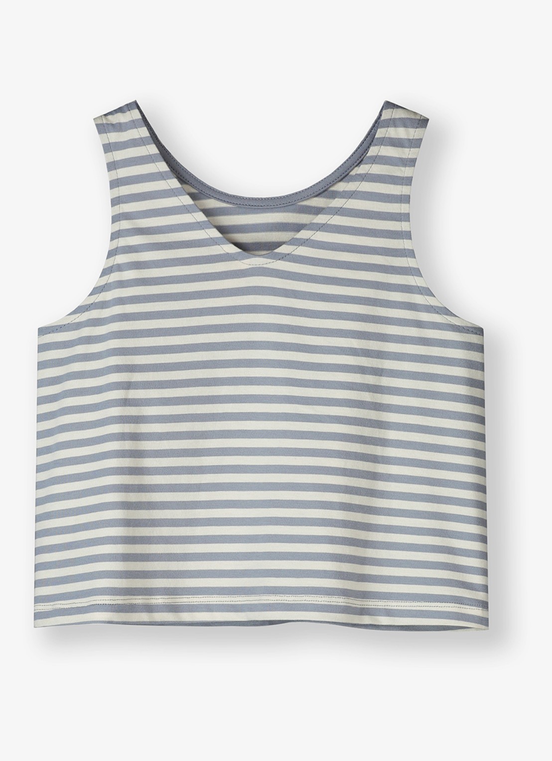 Gray Label Tanktop met streepprint - detail staalblauw